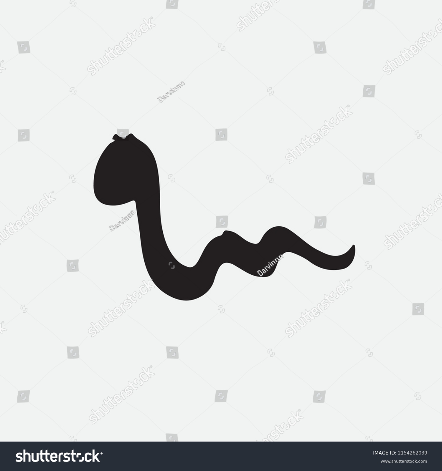 Snake Sillhouette Vector Black White Stock Vector (royalty Free 