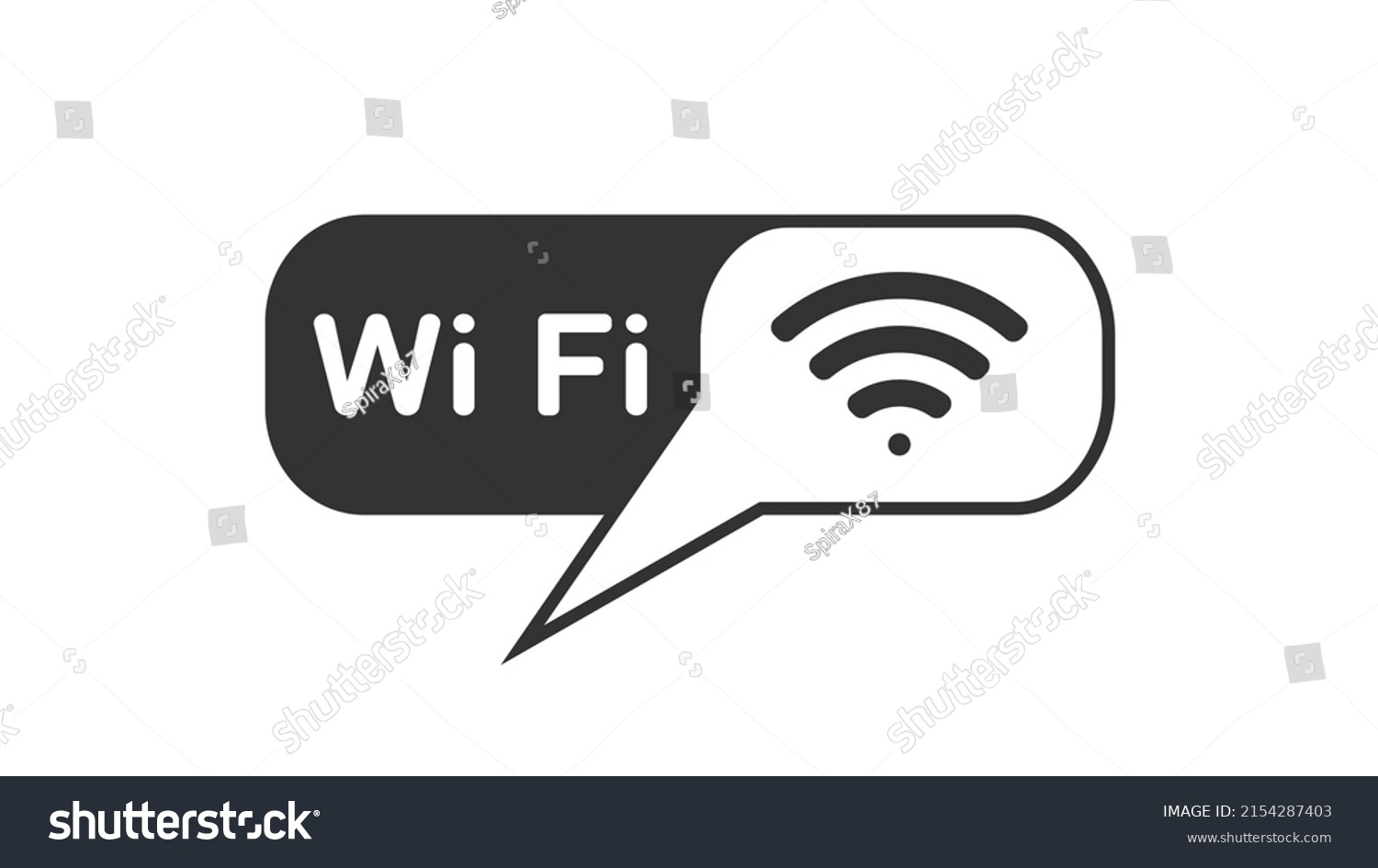 Wifi Logo Simbol Isolated On White Stock Vector Royalty Free