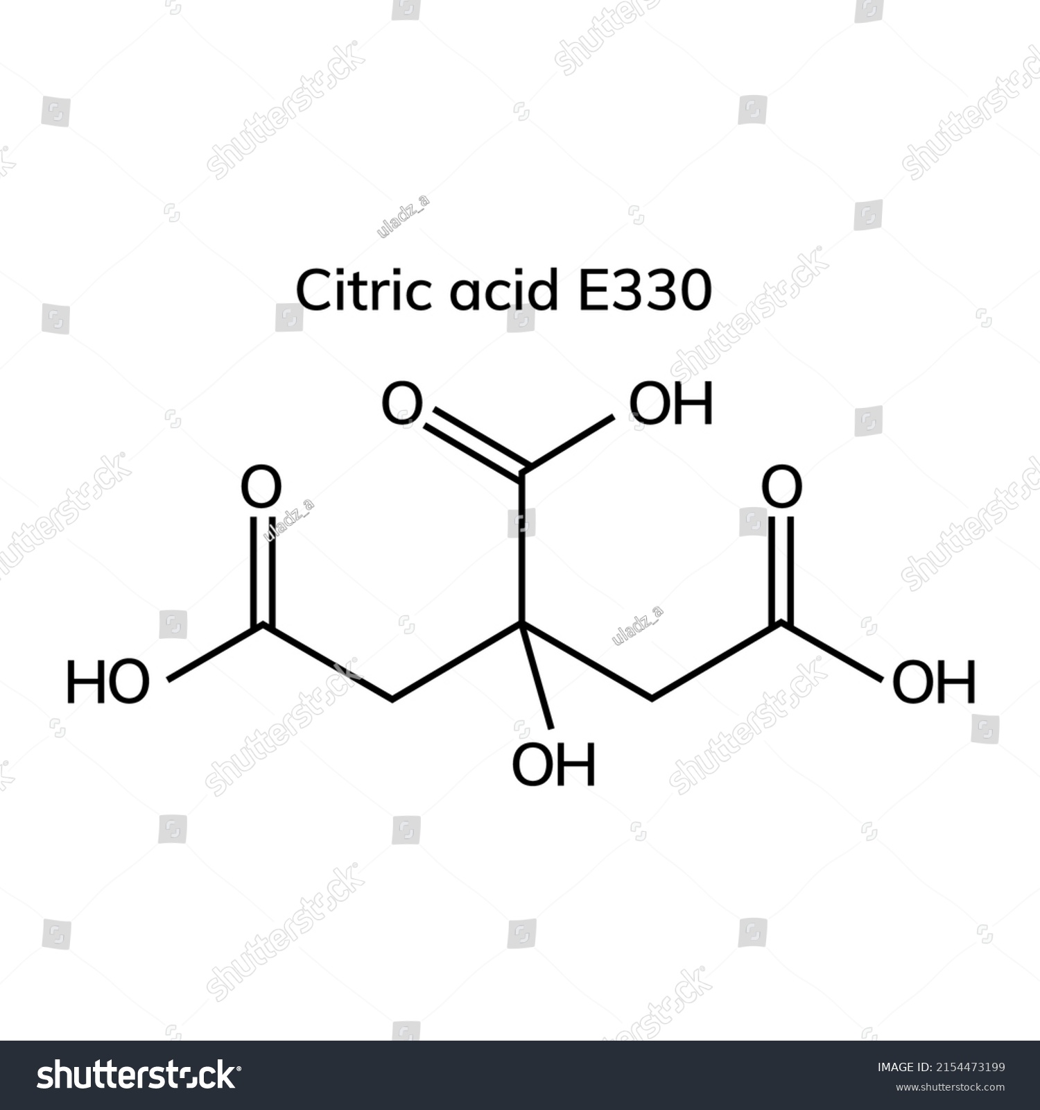 Structural Chemical Formula Citric Acid Stock Vector (Royalty Free ...