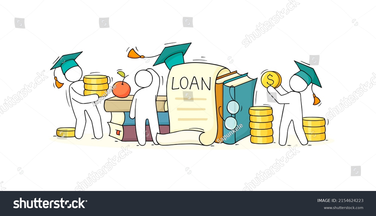 Student Loan Debt Education College University Stock Vector (Royalty