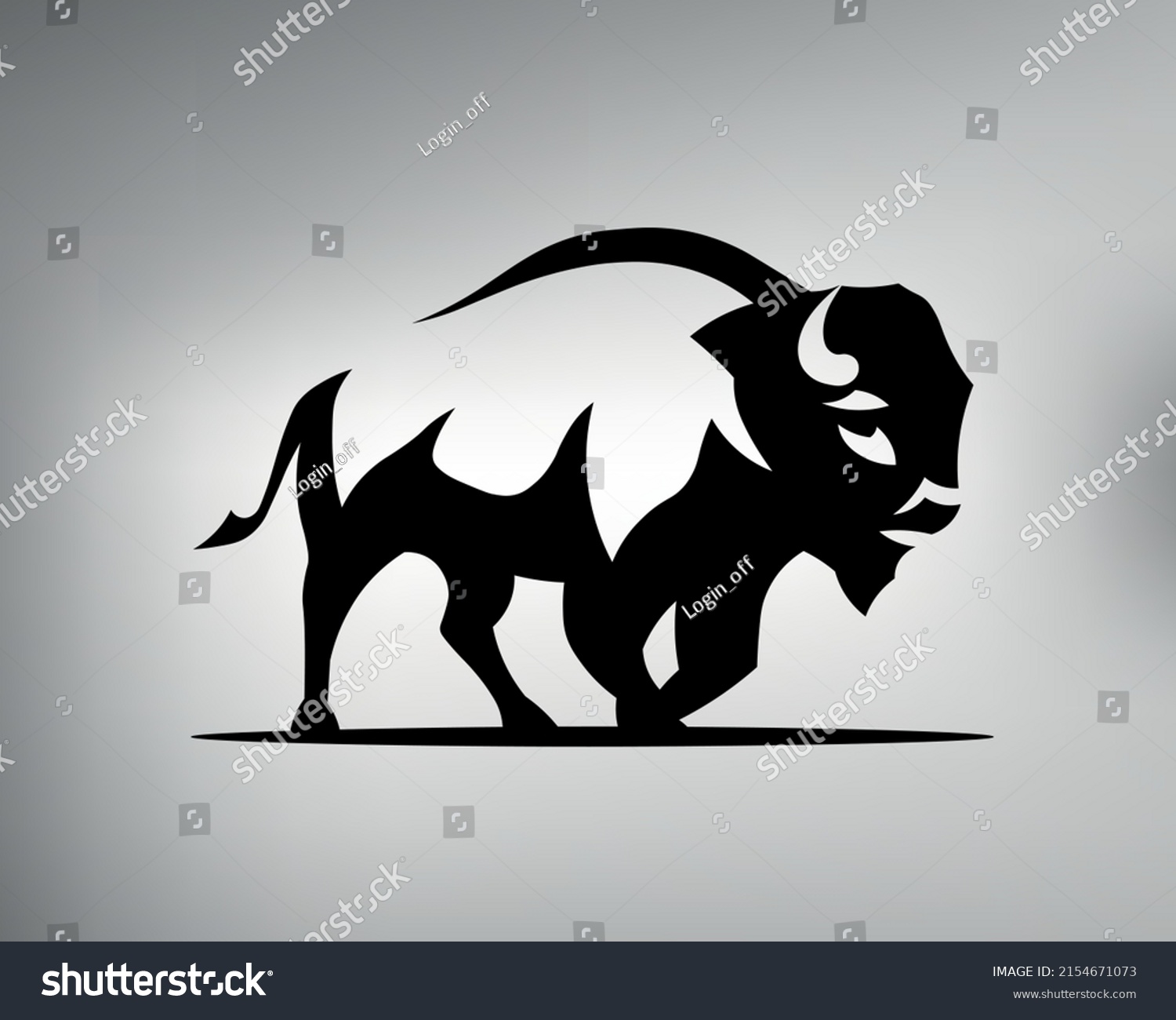 Bison Logo Bison Tribe Tattoo Sketch Stock Vector (Royalty Free ...