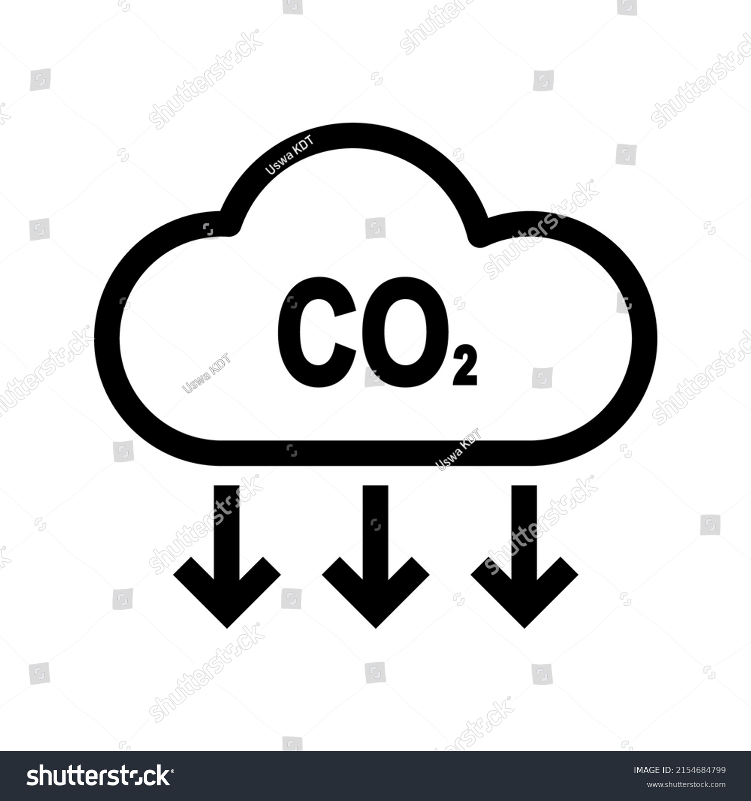 Co2 Icon Carbon Emissions Sign Vector Stock Vector (Royalty Free ...