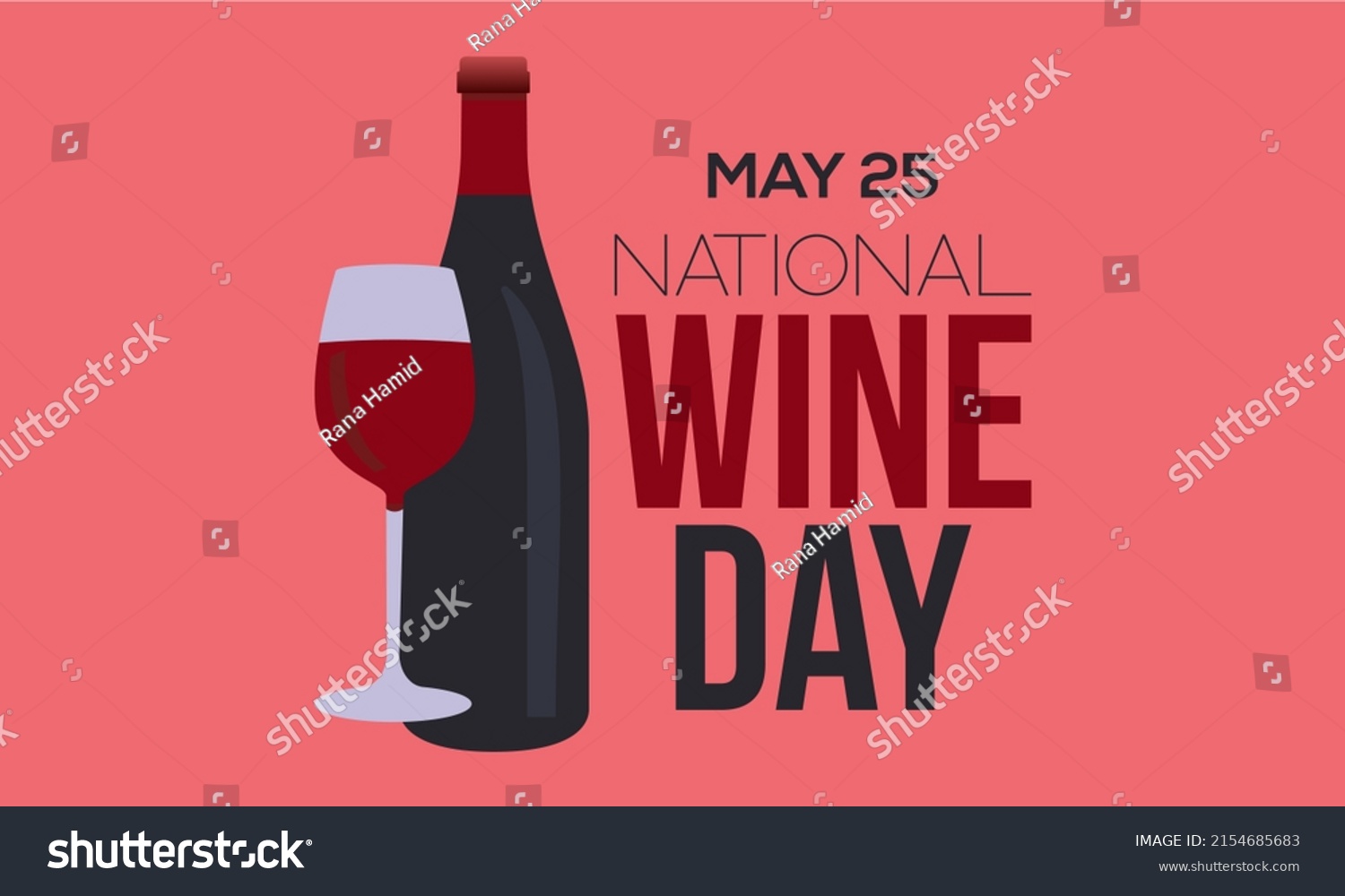 National Wine Day May Holiday Concept Stock Vector Royalty Free 2154685683 Shutterstock 2815