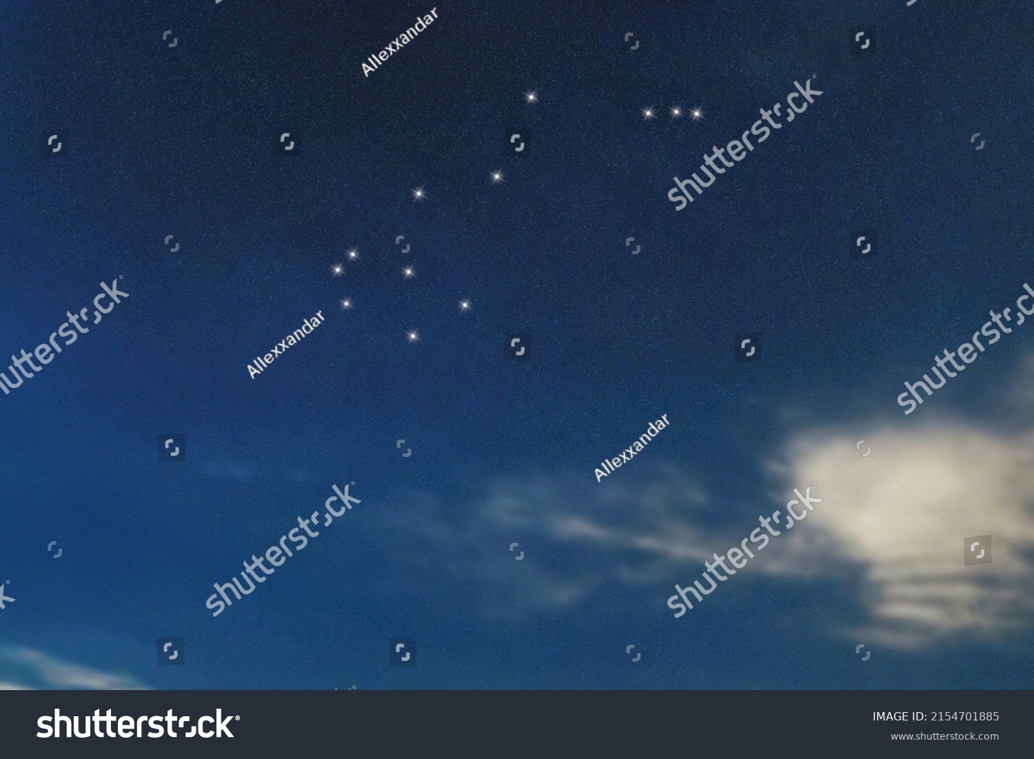 Carina Star Constellation Night Sky Cluster Stock Photo 2154701885 ...