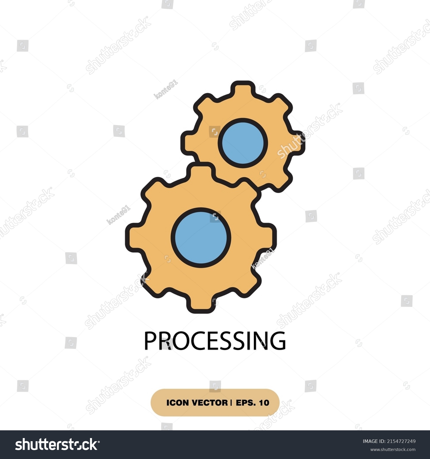 Processing Icons Symbol Vector Elements Infographic Stock Vector ...