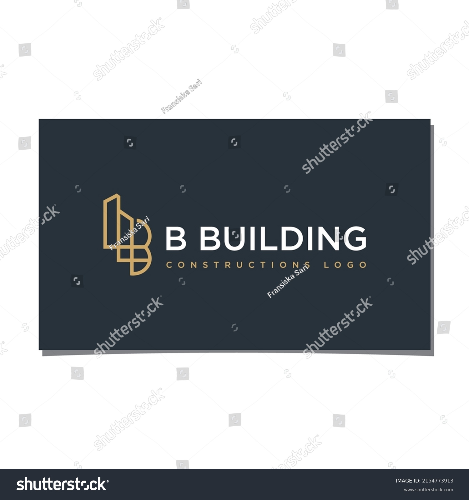 B Building Construction Logo Design Vector Stock Vector (Royalty Free ...