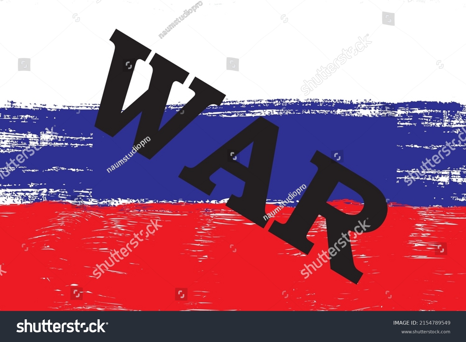 Flag Russia Black Text Warhand Drawn Stock Vector (Royalty Free ...