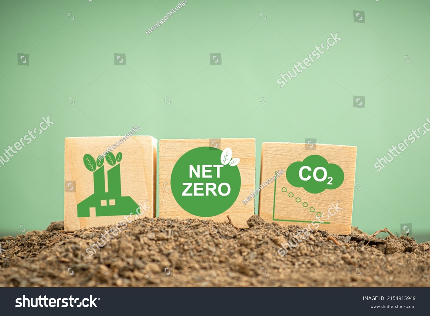 Netzero Emissions 2050 World Earth Day Stock Photo 2154915949 ...