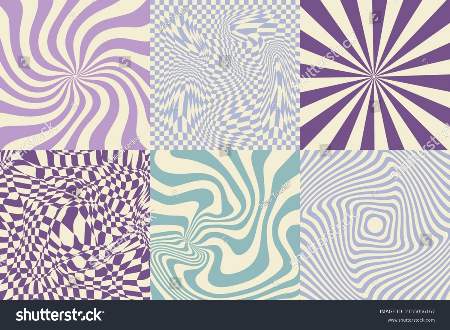 Vector Set Background Optical Illusion Creative Stock Vector (Royalty ...