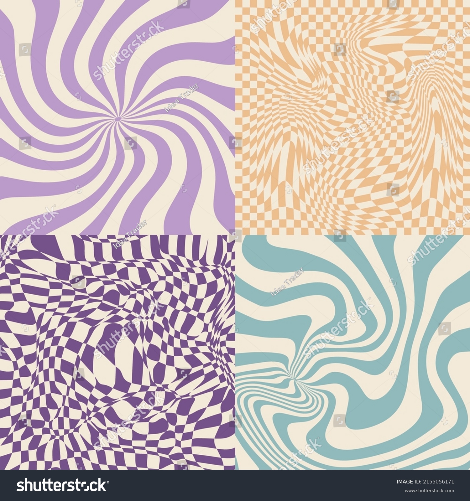 Vector Set Background Optical Illusion Creative Stock Vector (Royalty ...