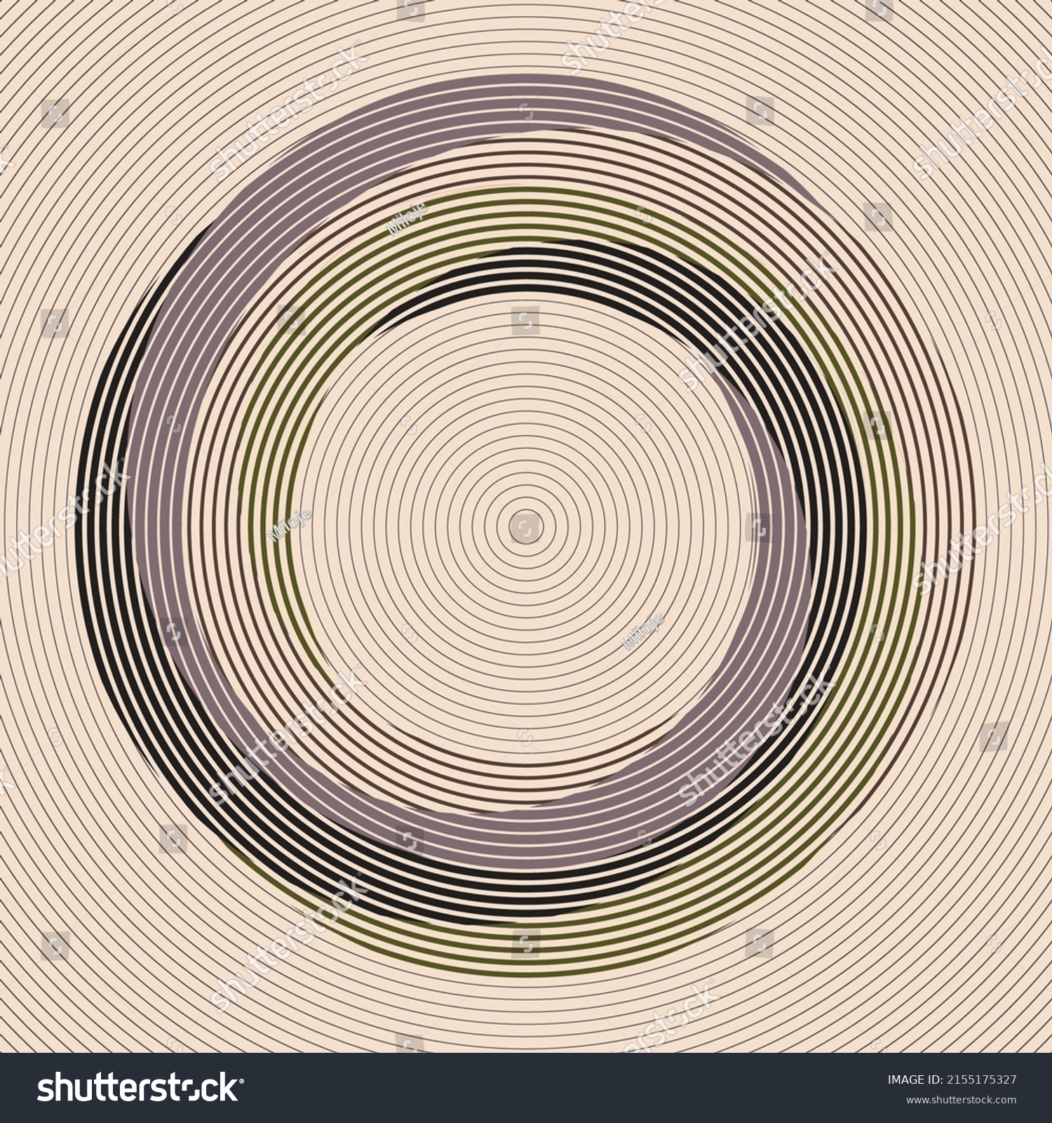 Art Composition Concentric Lines Modern Art Stock Vector (Royalty Free ...