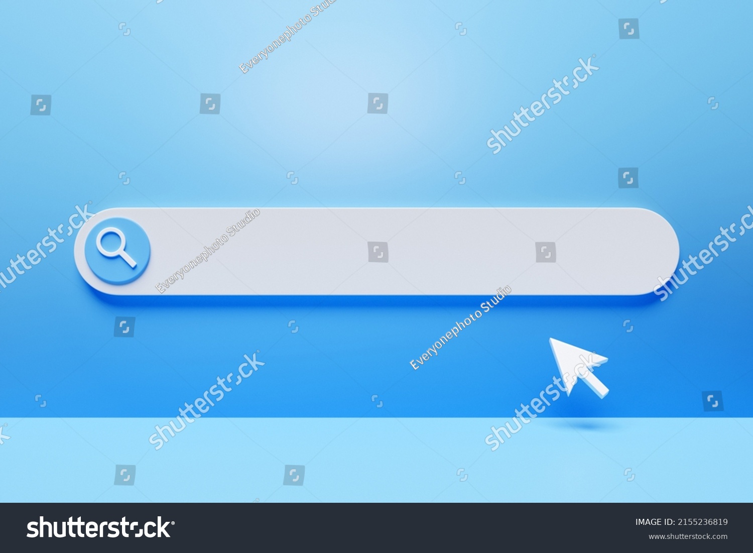 3d Illustration Search Bar Ui Layout Stock Illustration 2155236819 ...