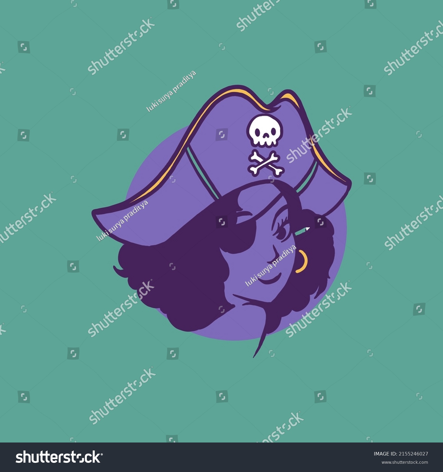 Afro Pirates Logo Vector Illustration Stock Vector (Royalty Free ...