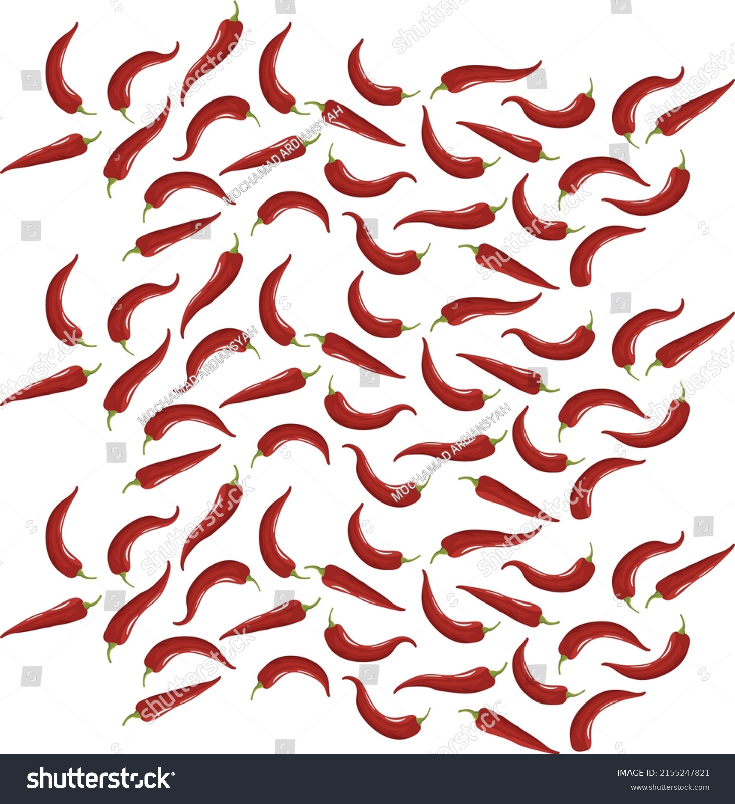 Chilli Pattern Vector Wallpaper Free Space Stock Vector (Royalty Free ...