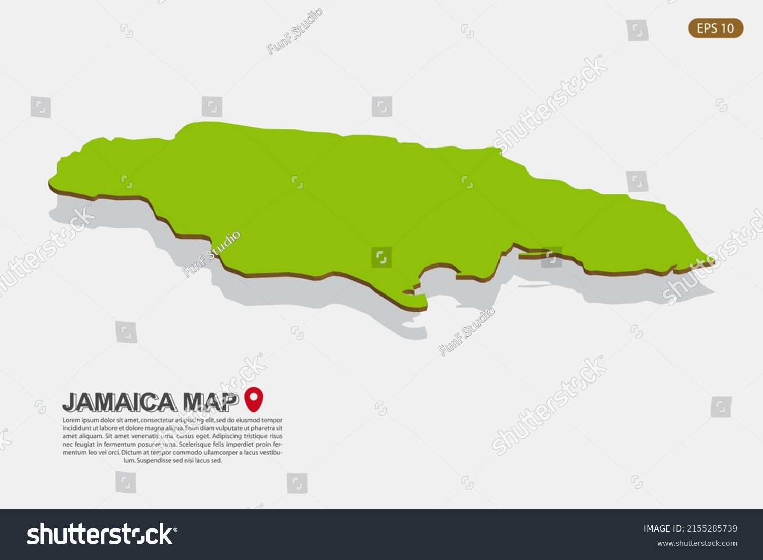 Jamaica Map World Map International Vector Stock Vector (Royalty Free) 2155285739  Shutterstock