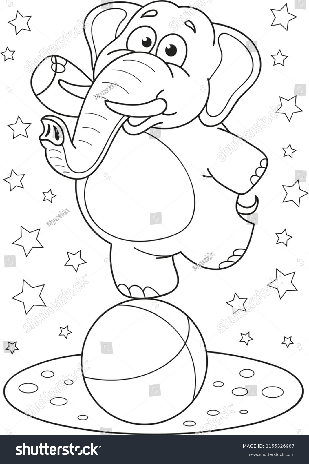 Coloring Page Outline Cartoon Smiling Cute Stock Vector (Royalty Free ...