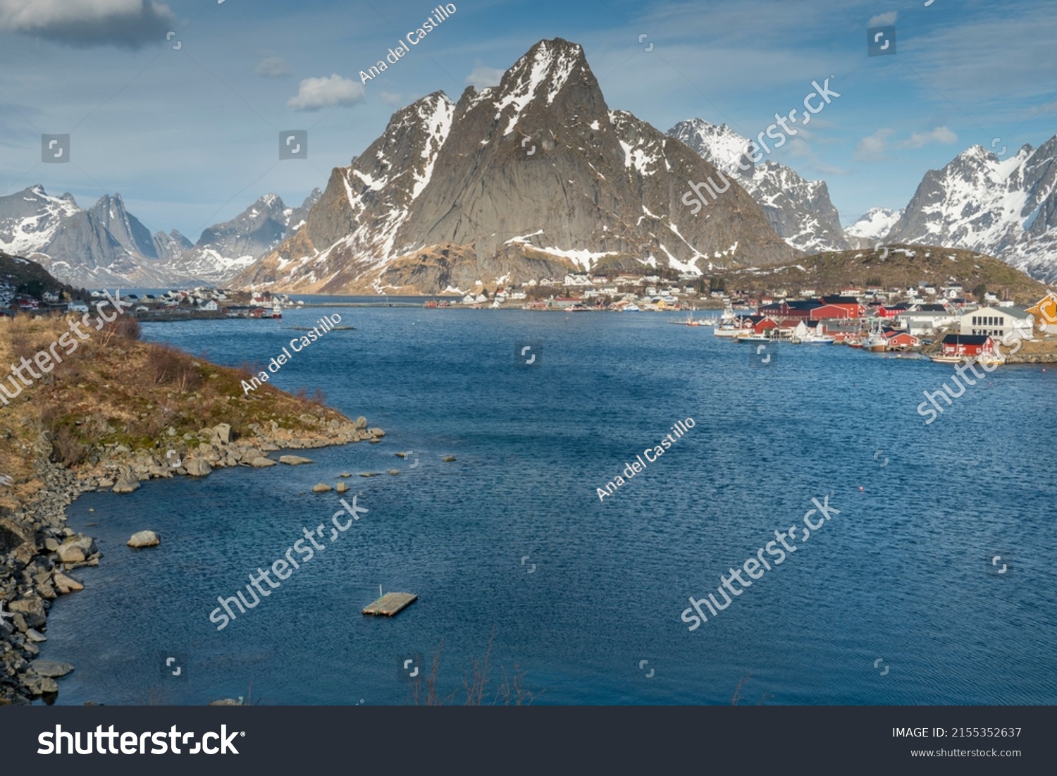 Reine Leknes Nordland Lofoten Archipelago Norway Stock Photo 2155352637