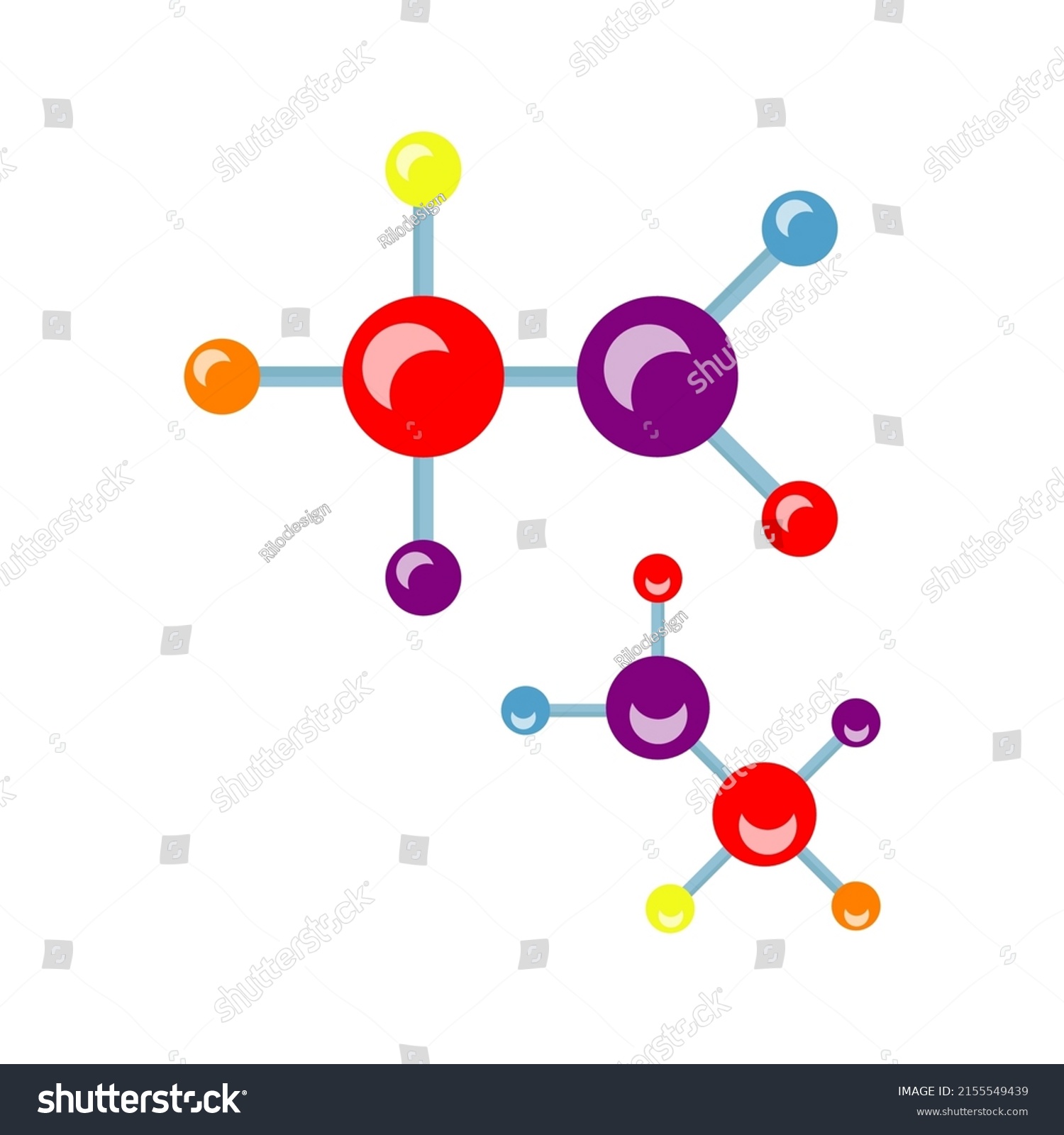 Molecule Icon Template Color Editable Molecule Stock Vector (Royalty ...