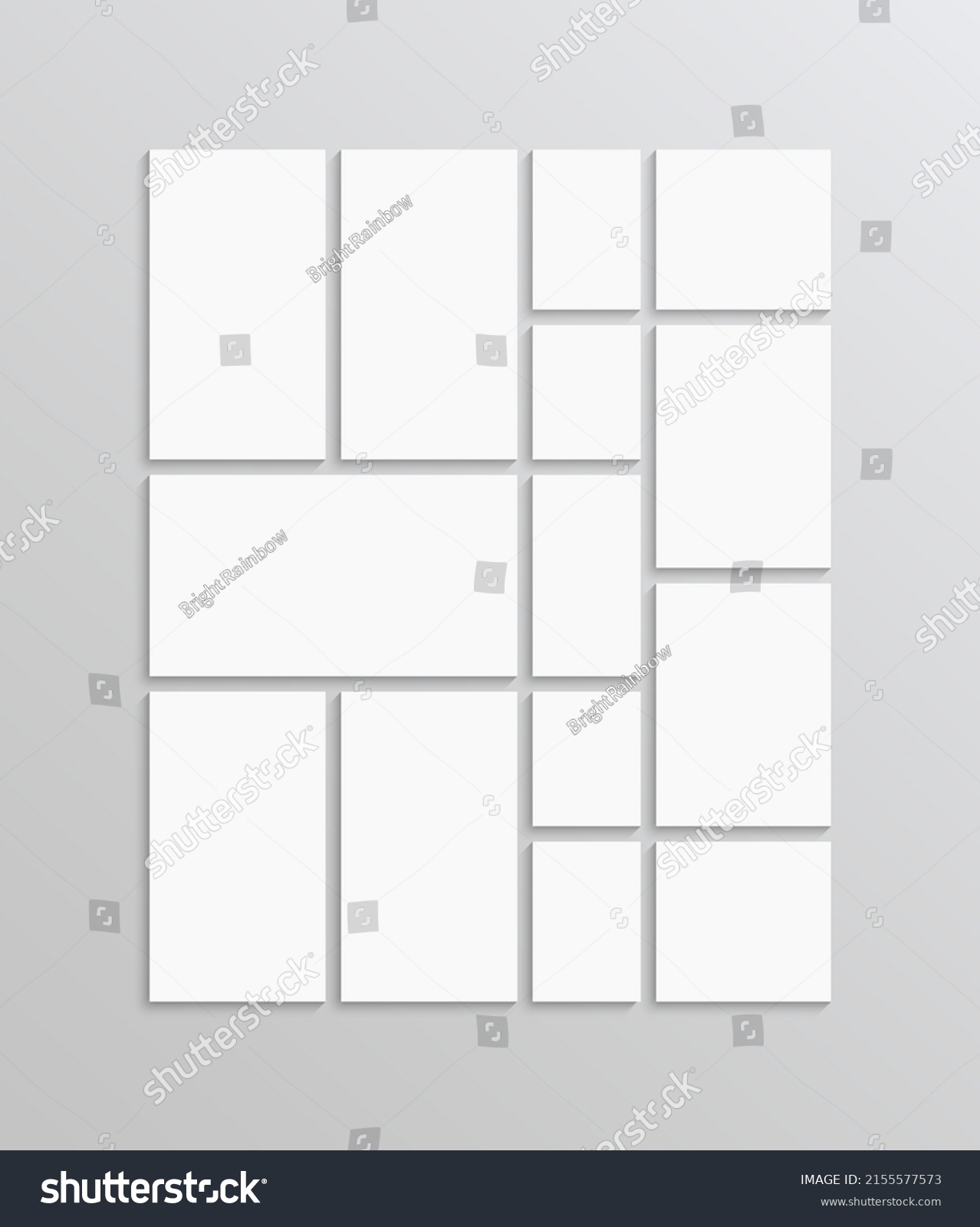 Moodboard Layout Collage Grid Photo Mood Stock Vector (Royalty Free ...