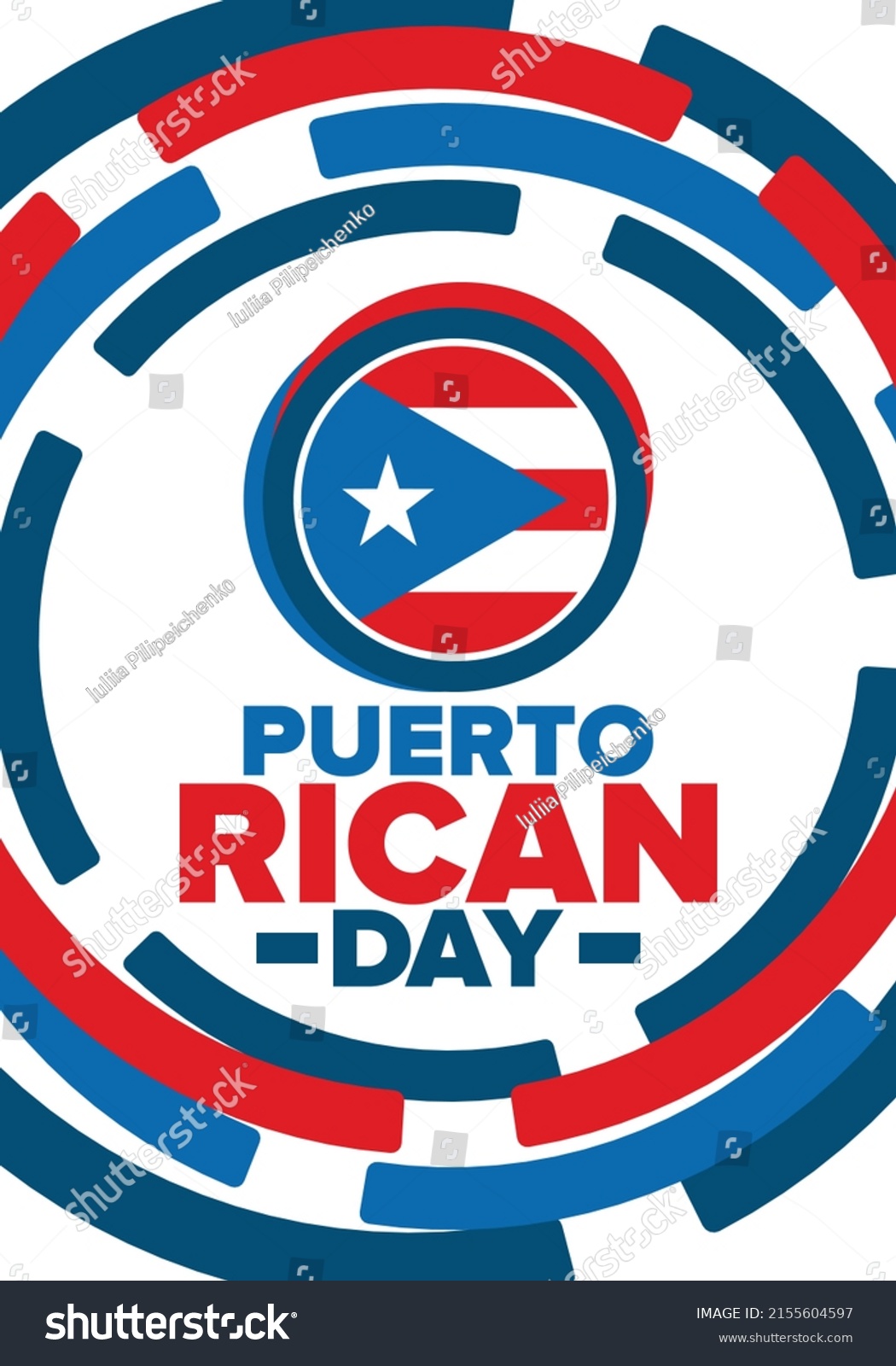 Puerto Rican Day National Happy Holiday Stock Vector (Royalty Free