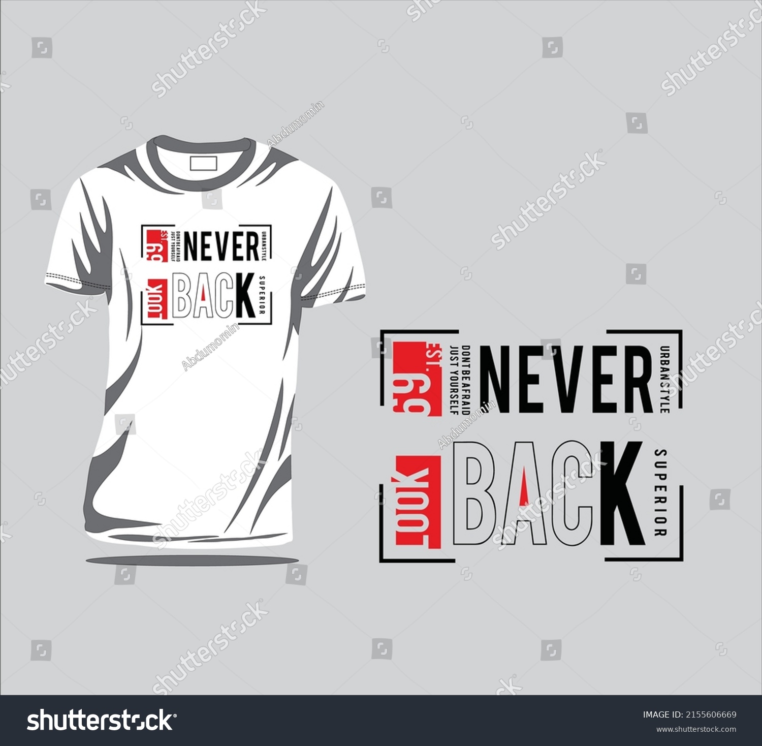 Design Slogans T Shirt Template Stock Vector (Royalty Free) 2155606669