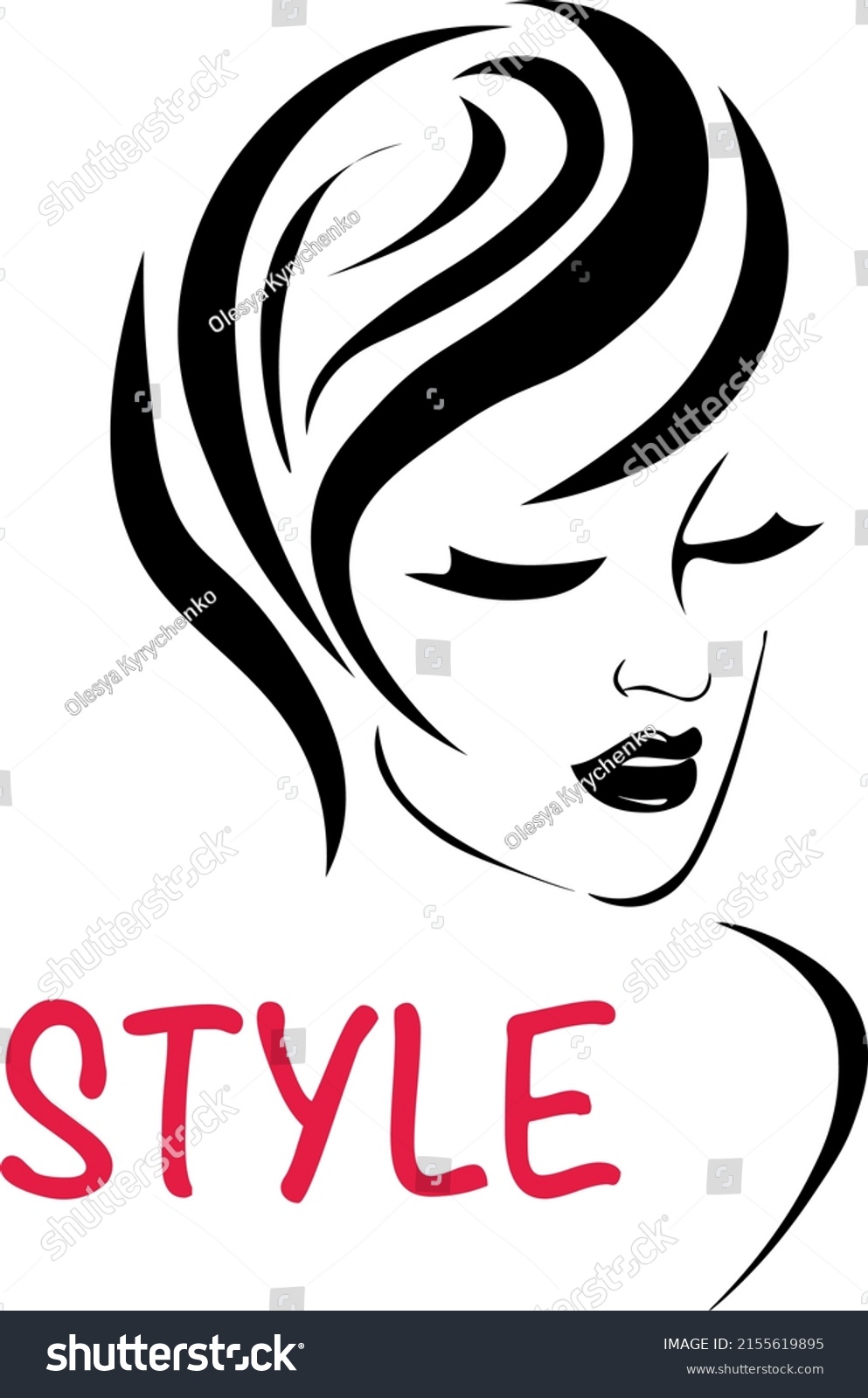 Beauty Hair Salon Vector Illustrationmodern Beautiful Stock Vector ...