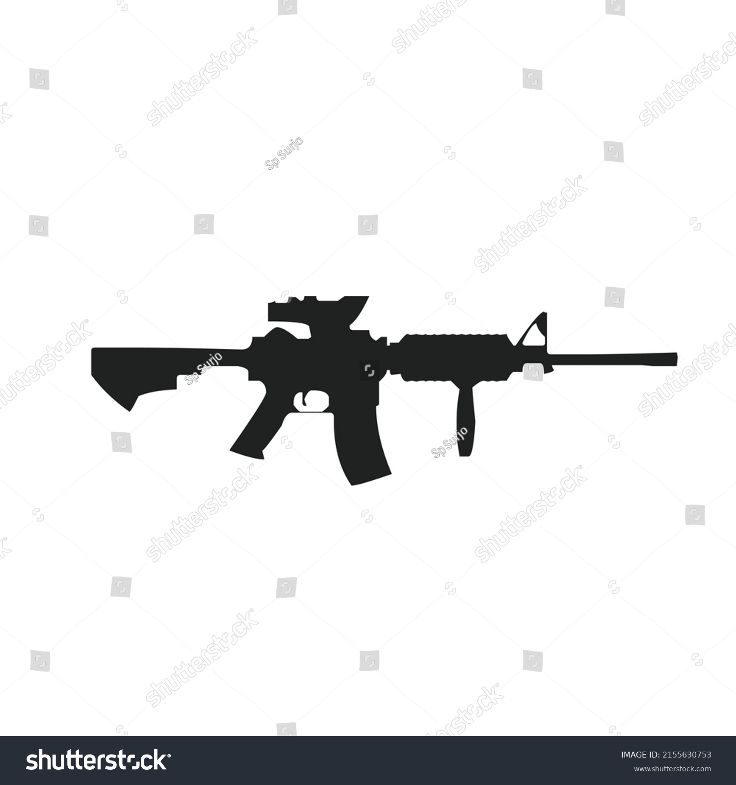 M416 Gun Vector Design Illustration Stock Vector Royalty Free 2155630753 Shutterstock 9893