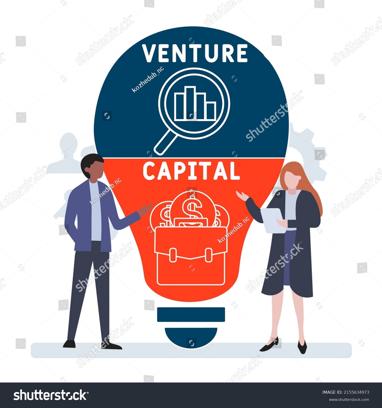 Vc Venture Capital Acronym Business Concept Stock Vector (Royalty Free ...