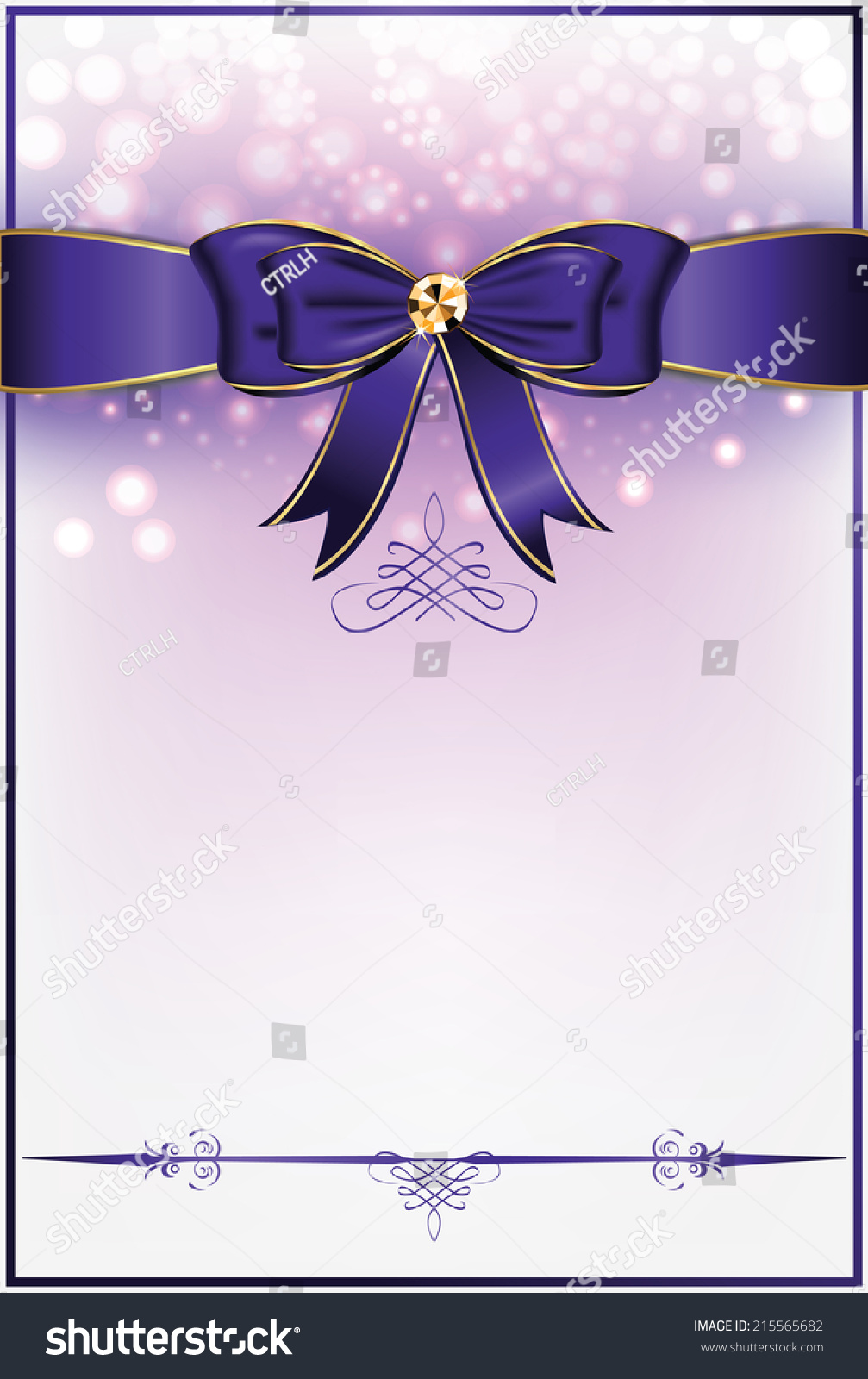 Printable Purple White Background Ribbon Different Stock Vector 