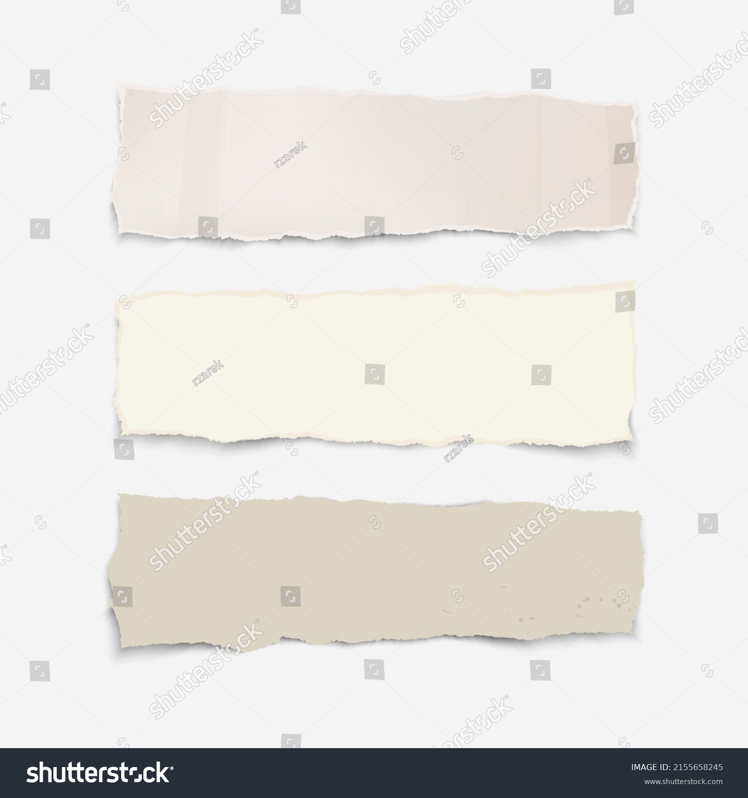 Paper Color Horizontal Torn Banners On Stock Vector (royalty Free 