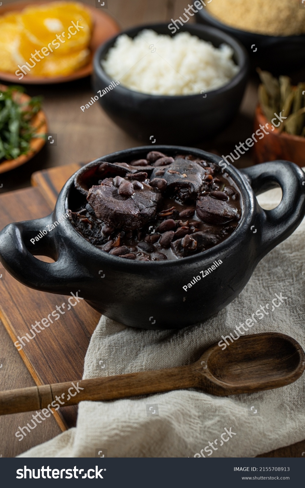 Typical Brazillian Feijoada Beans Pork Stock Photo 2155708913 ...