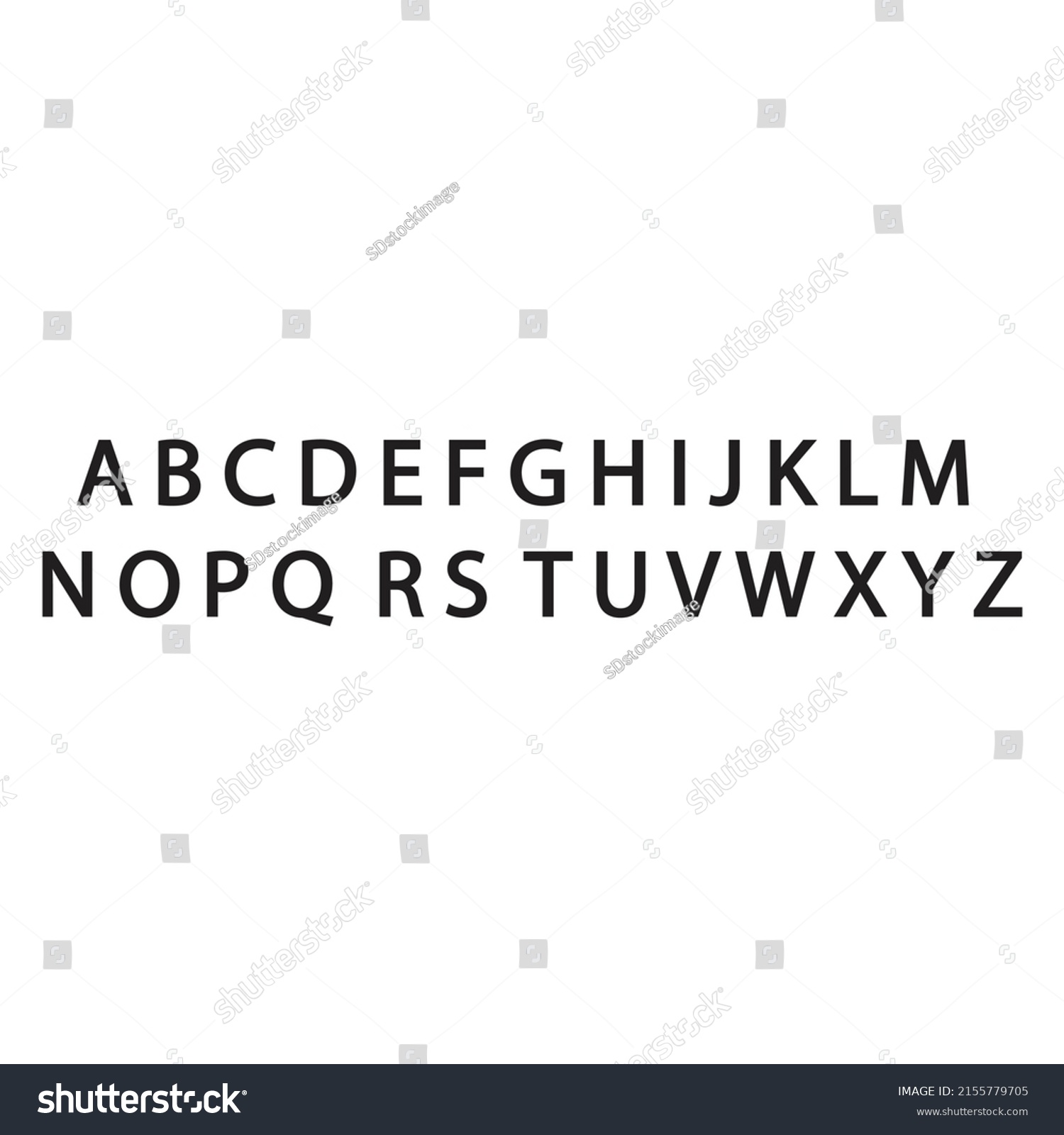 English Alphabets English Letters All English Stock Vector (Royalty ...