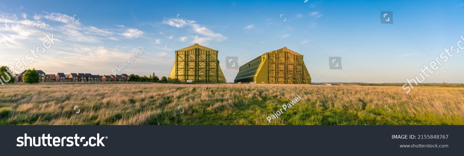 Airship Sheds Hangars Cardington Airfield Previously Stock Photo