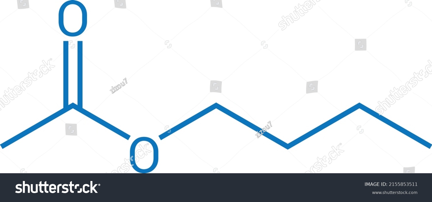 Chemical Structure Butyl Acetate C6h12o2 Stock Vector Royalty Free