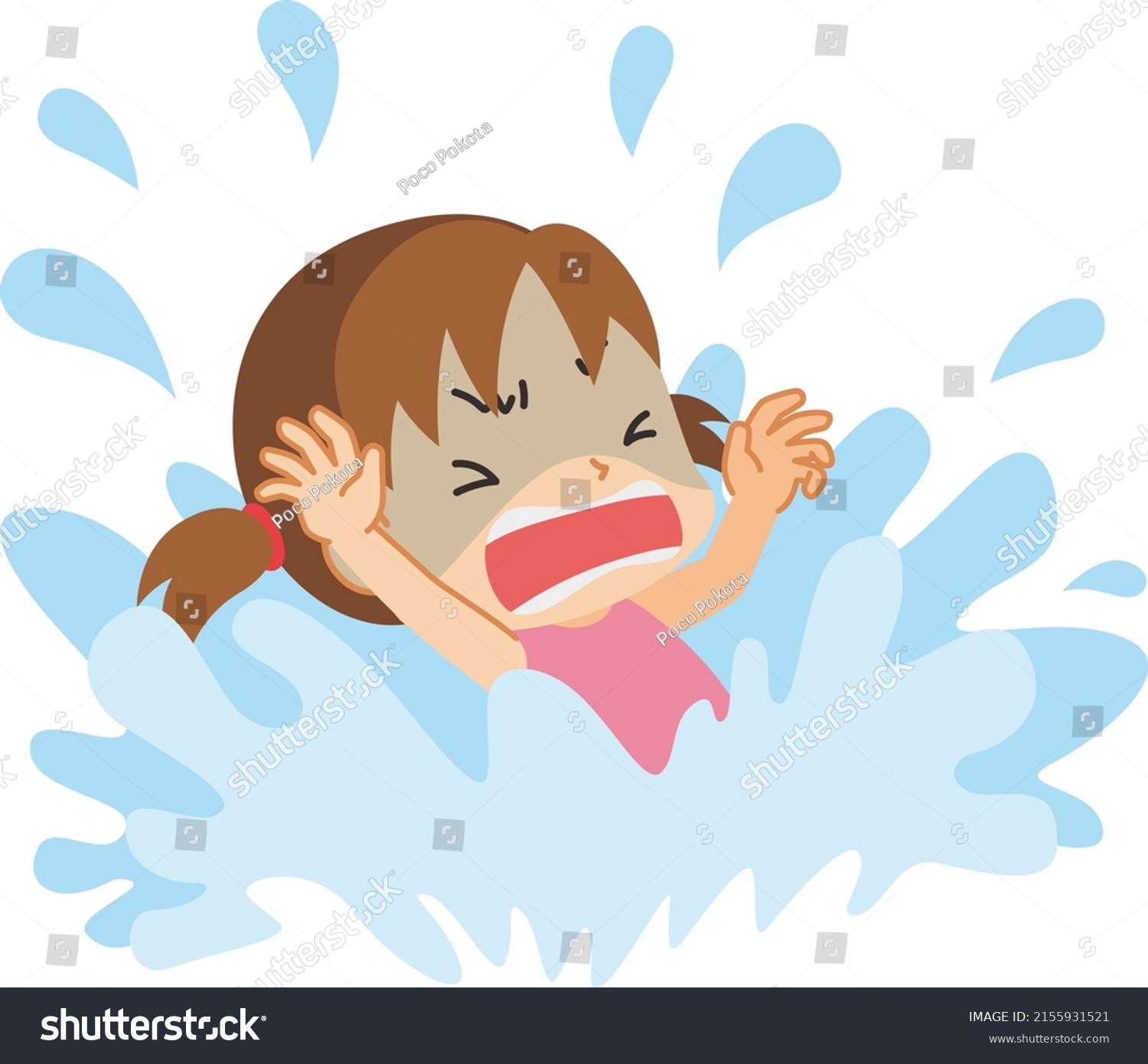1,024 Cartoon Girl Drowning Images, Stock Photos & Vectors | Shutterstock
