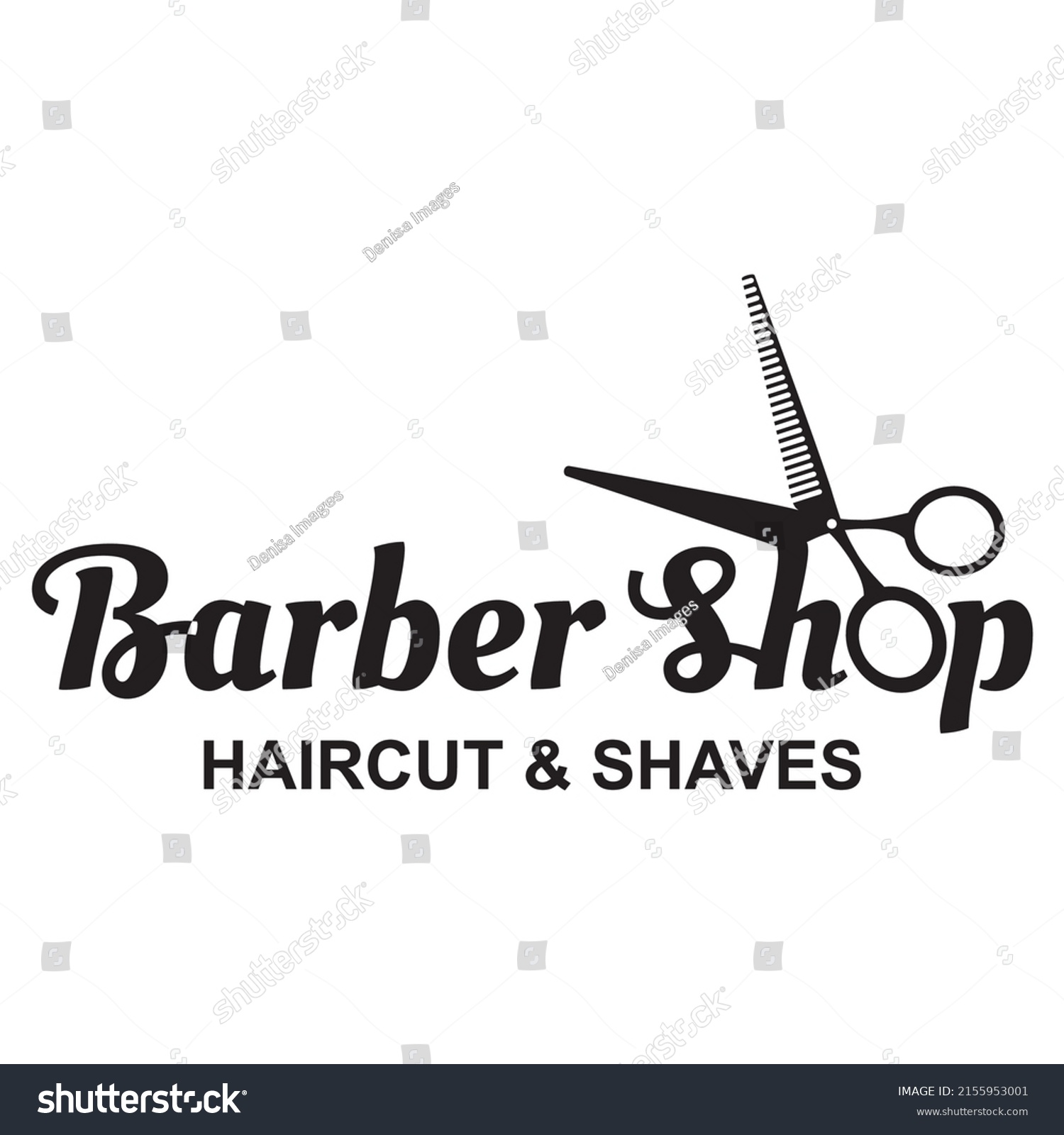 Barber Shop Logo Barbershop Logo Hair Stock Vector (royalty Free 