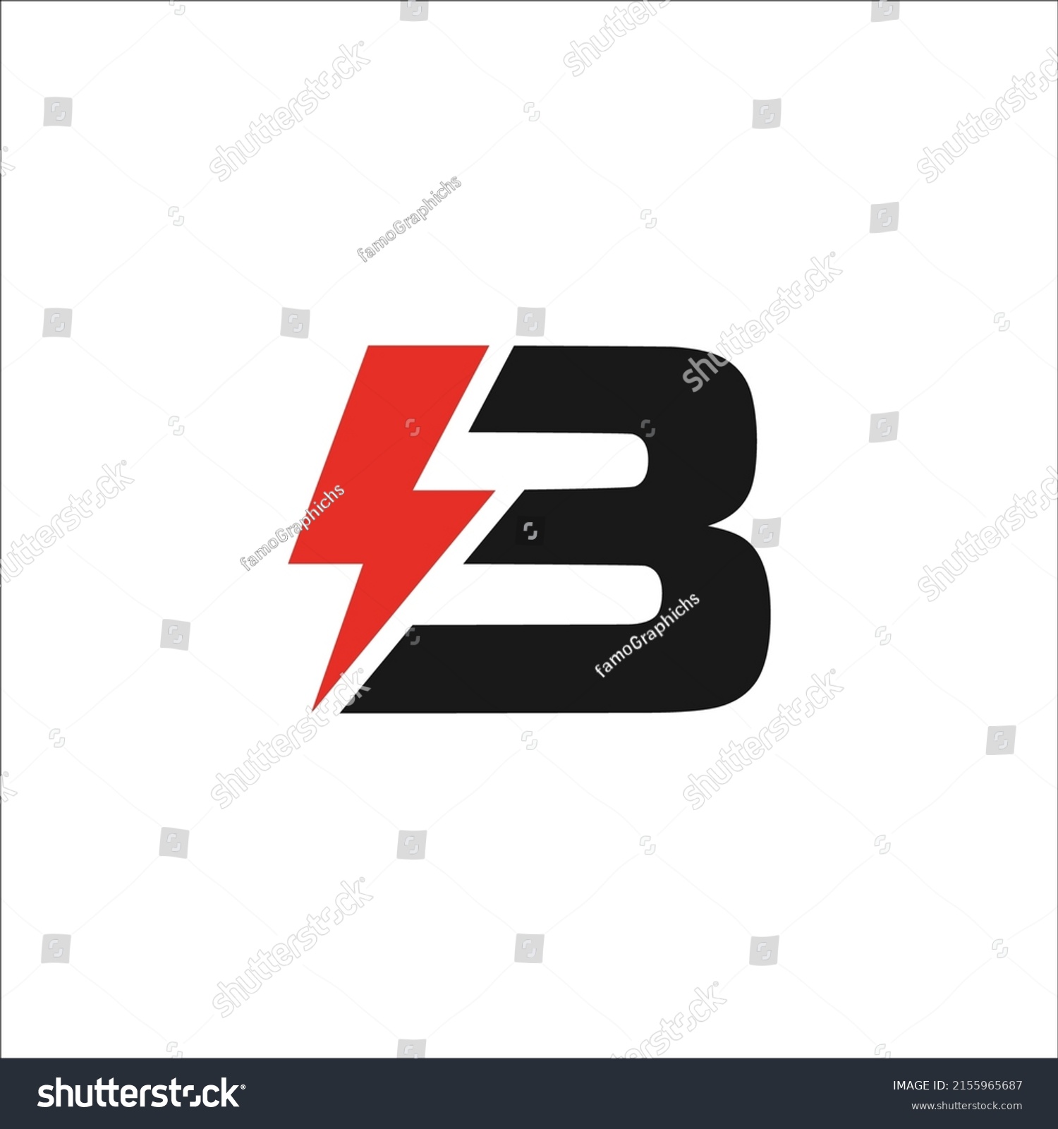 Initial Letter B Bolt Logo Vector Stock Vector (Royalty Free ...