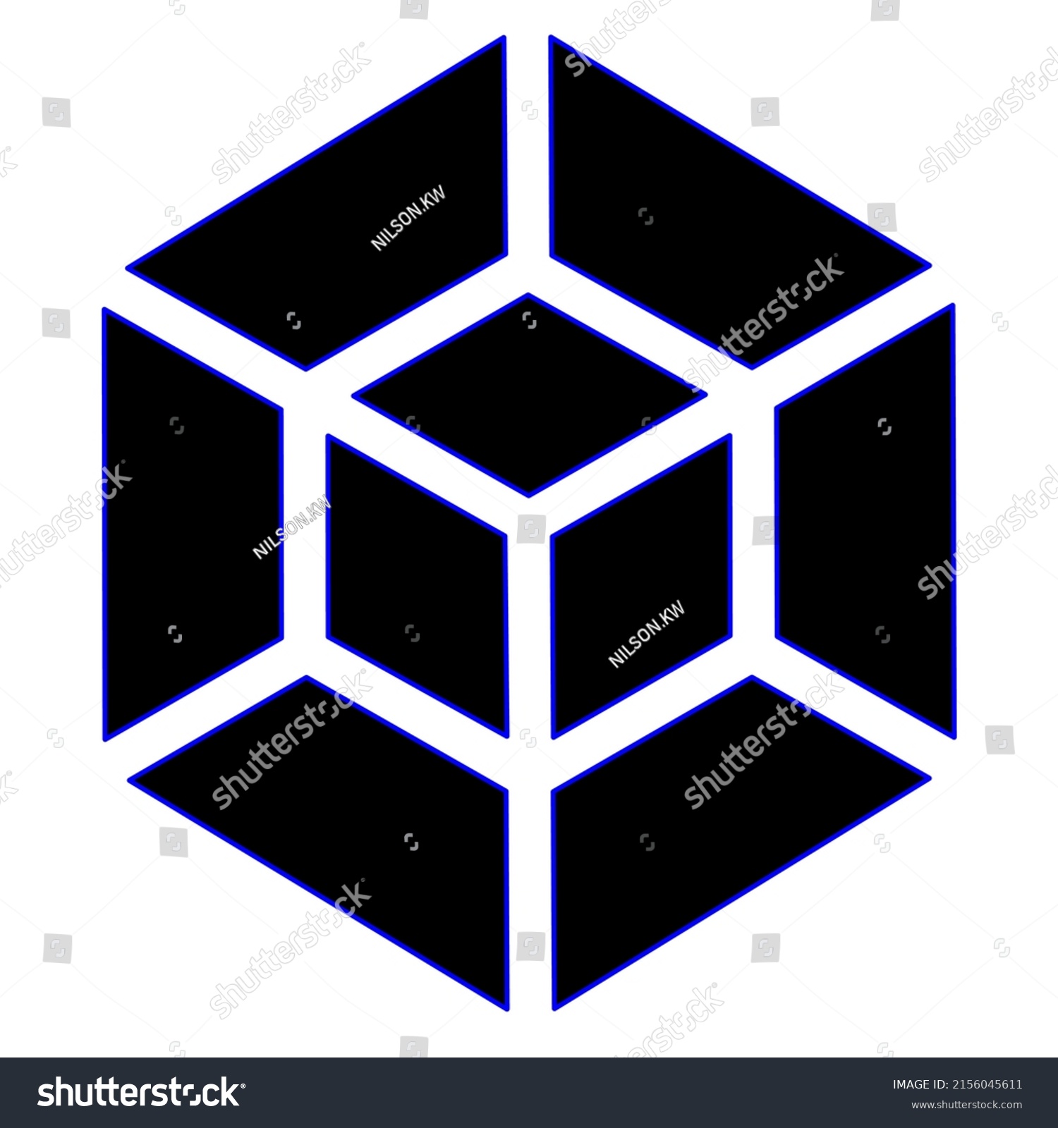 3dimensional Black Square Triangle Logo Shape Stock Vector (Royalty ...