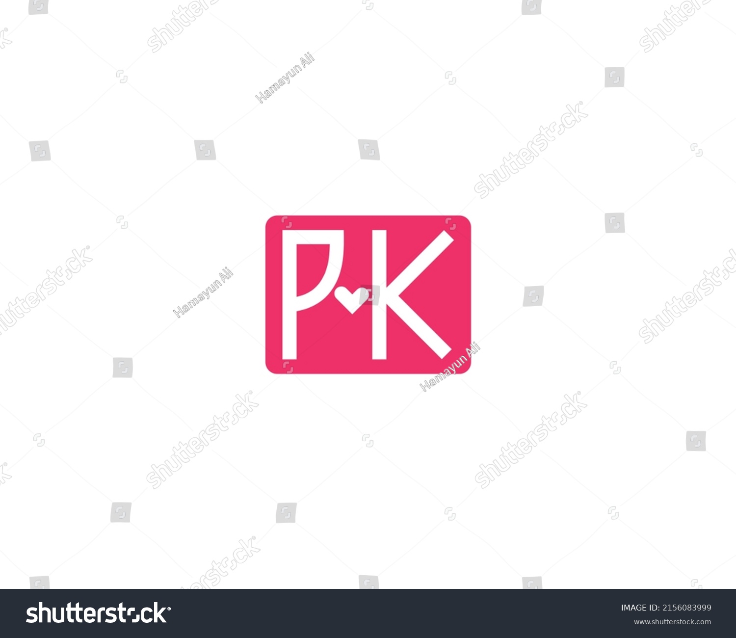 Letter Pk Logo Design Vector Template Stock Vector (Royalty Free ...