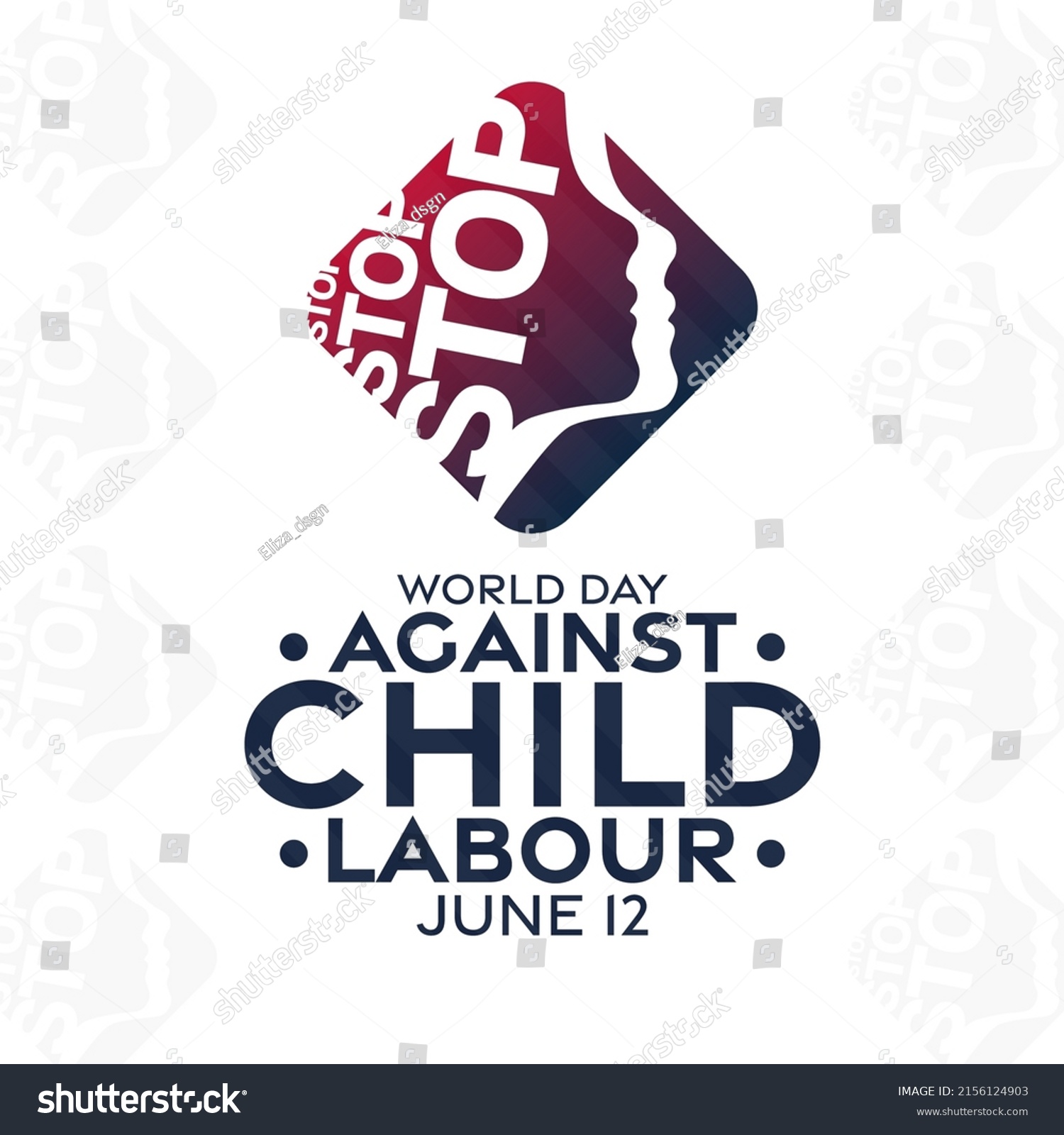 World Day Against Child Labour June Stock Vector (Royalty Free ...