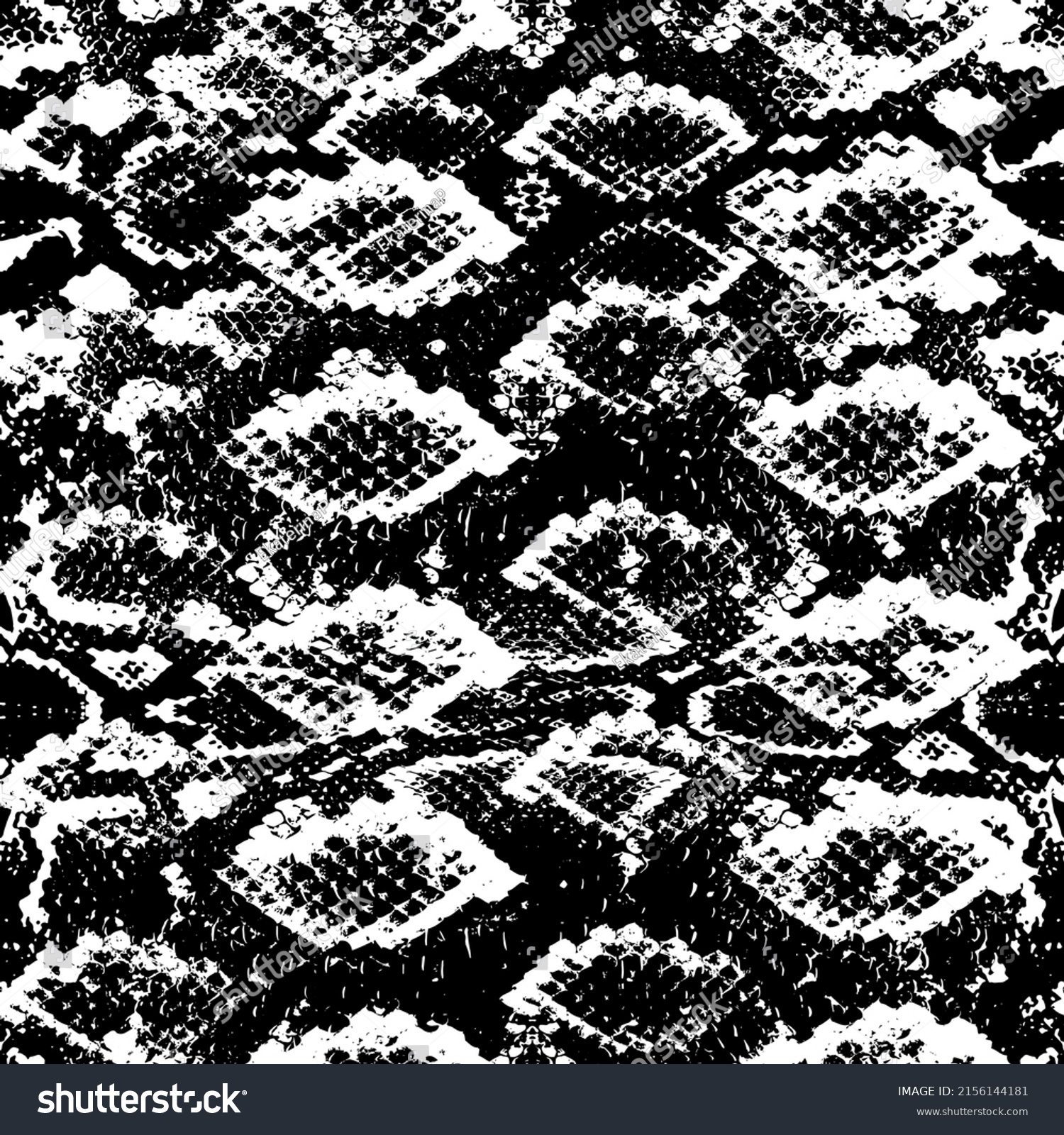 Snake Skin Scales Texture Seamless Pattern Stock Illustration 