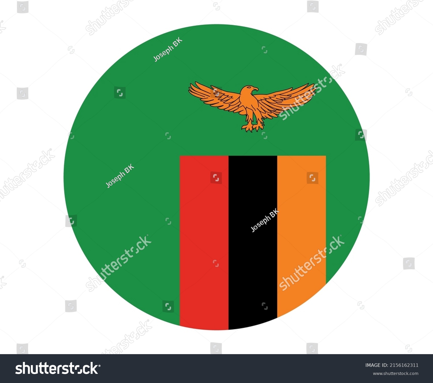 Zambia Flag National Africa Emblem Icon Stock Vector (Royalty Free ...