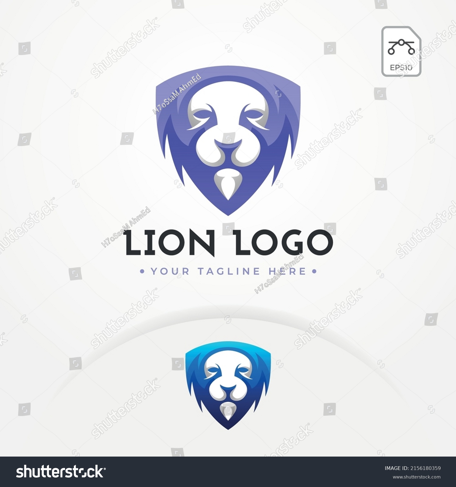 Lion Head Logo Design Lion King Stock Vector (Royalty Free) 2156180359 ...