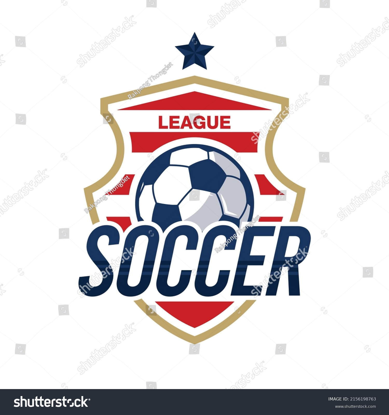 Soccer Logo Football Club Sign Badge Stock Vector (Royalty Free ...