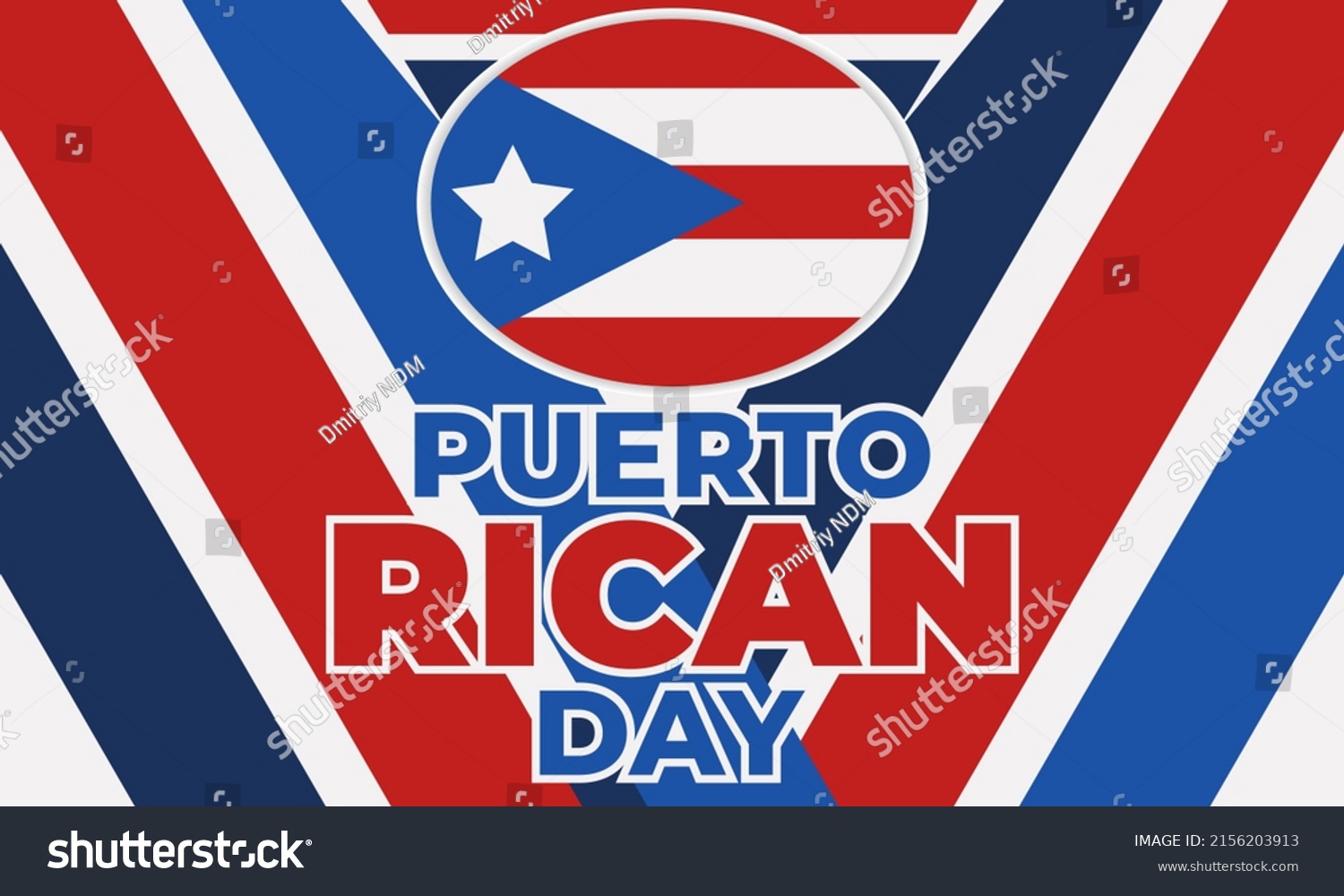 Puerto Rican Day National Puerto Rican Stock Vector (Royalty Free