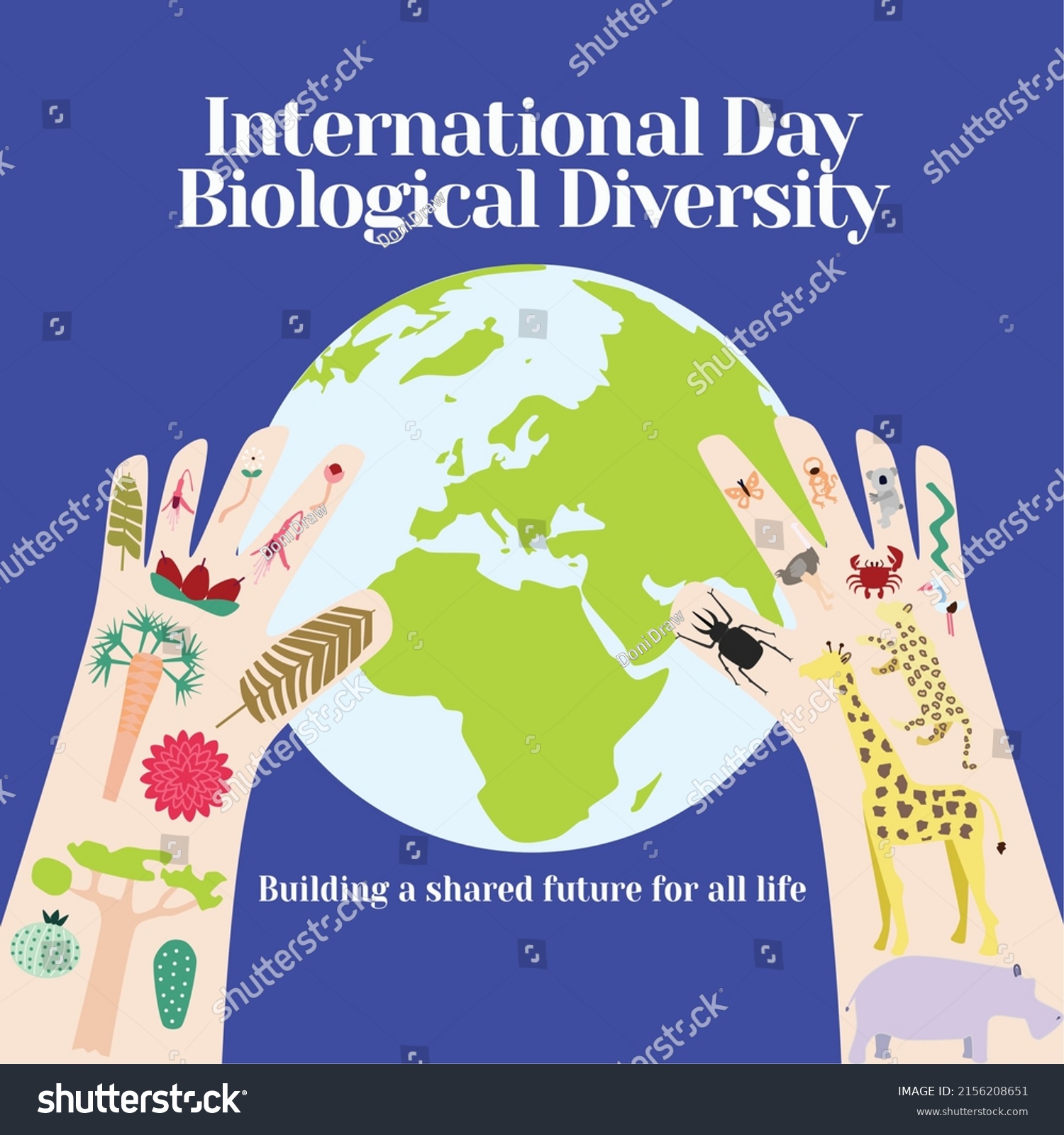 International Day Biological Diversity Illustration Vector Stock Vector ...