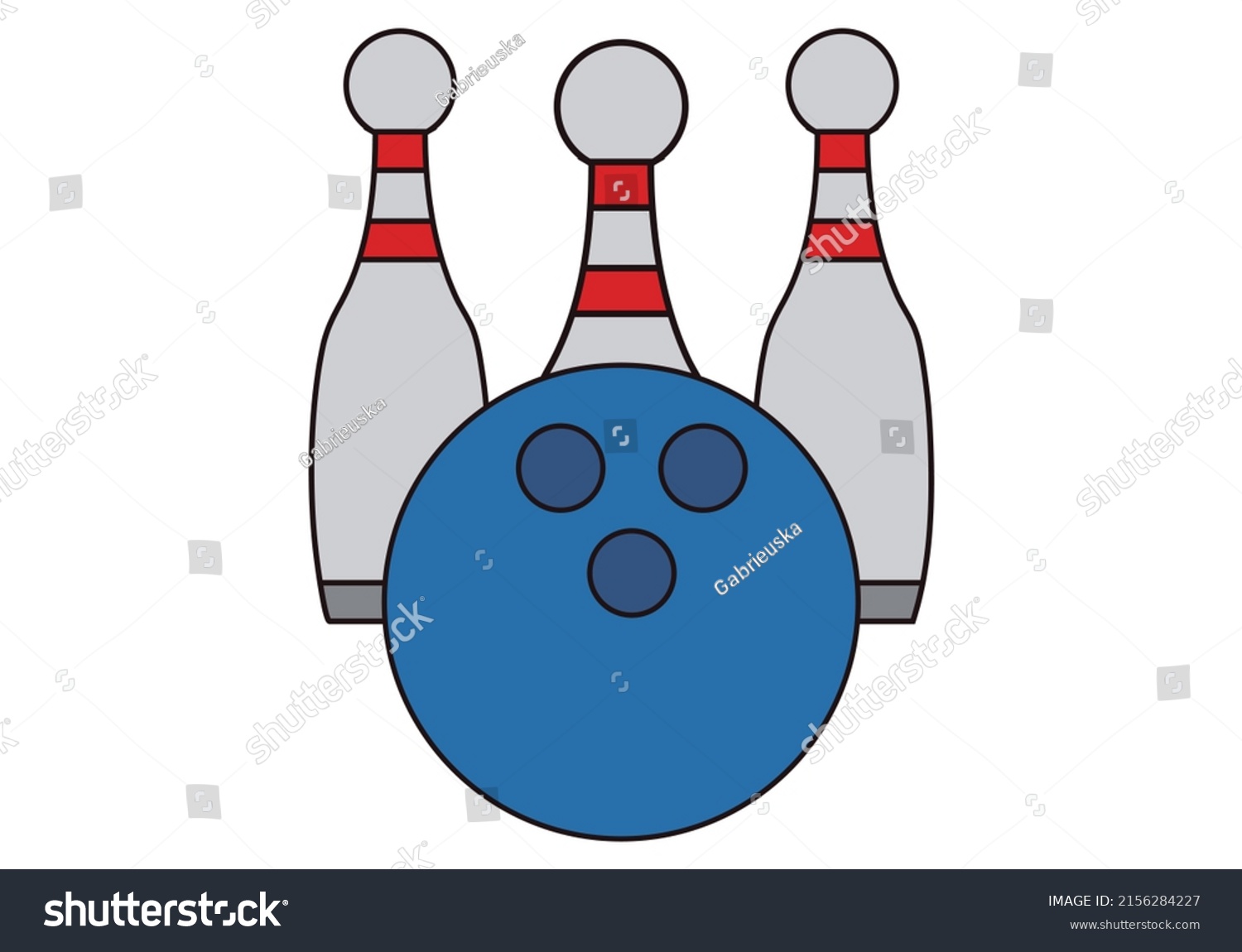 Bowling Bowling Alley Icon On White Stock Vector (Royalty Free ...