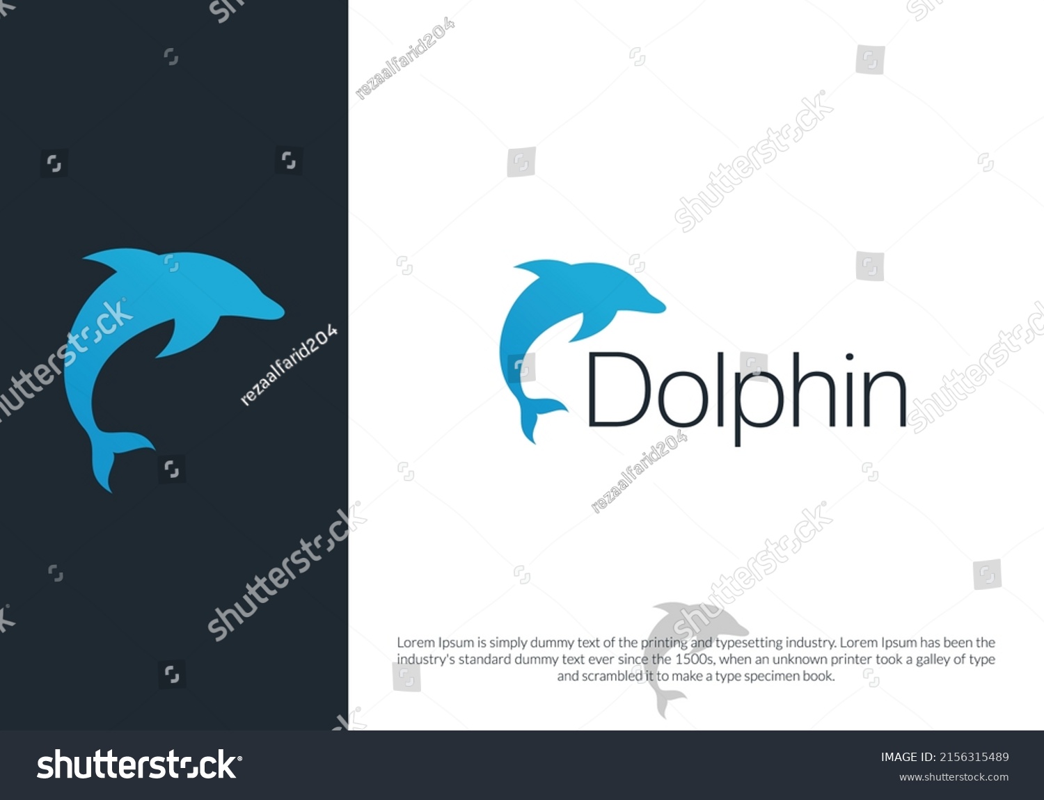 Dolphin Logo Design Logo Template Stock Vector (Royalty Free ...