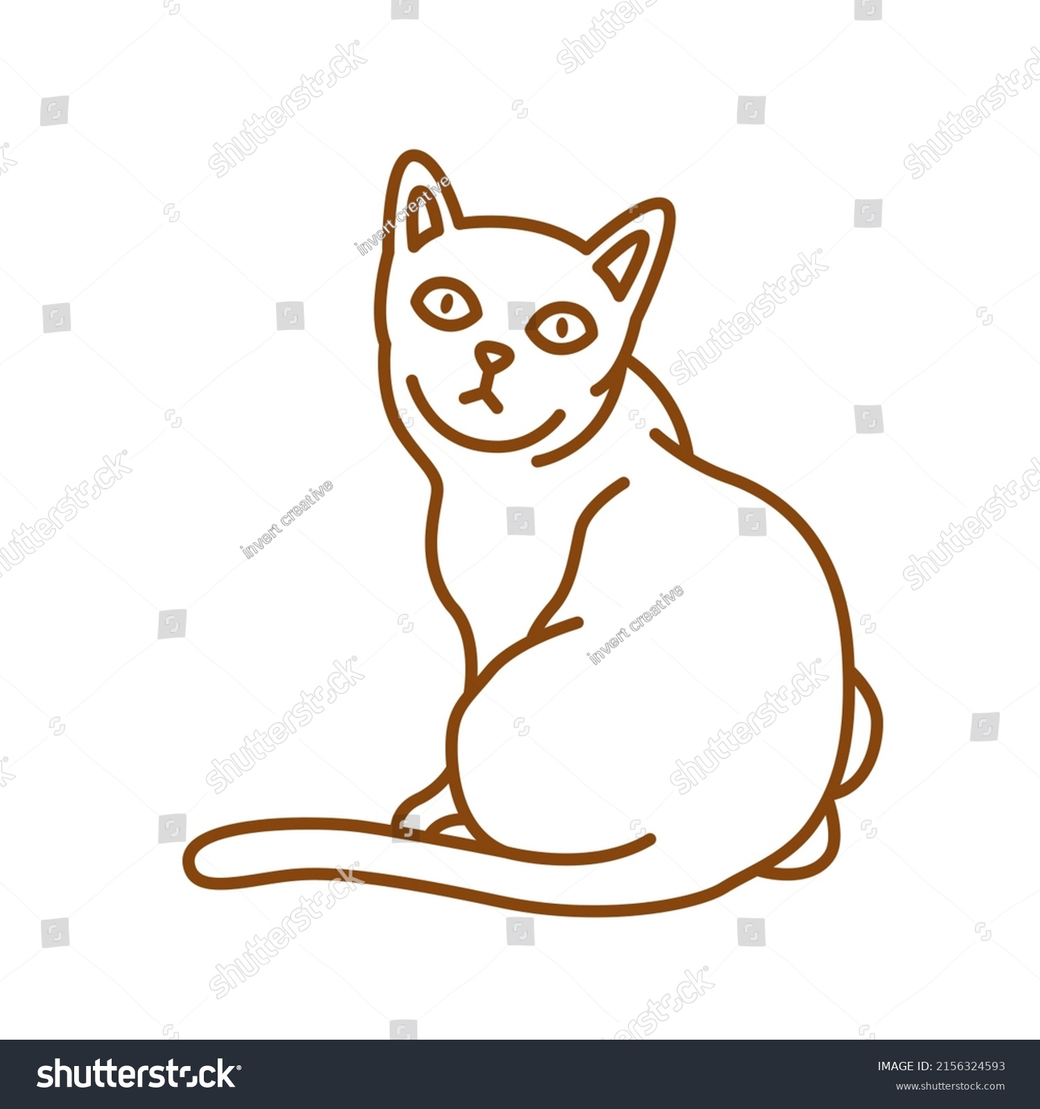 Cute Cat Playing Illustration Cartoons Stock Illustration 2156324593 