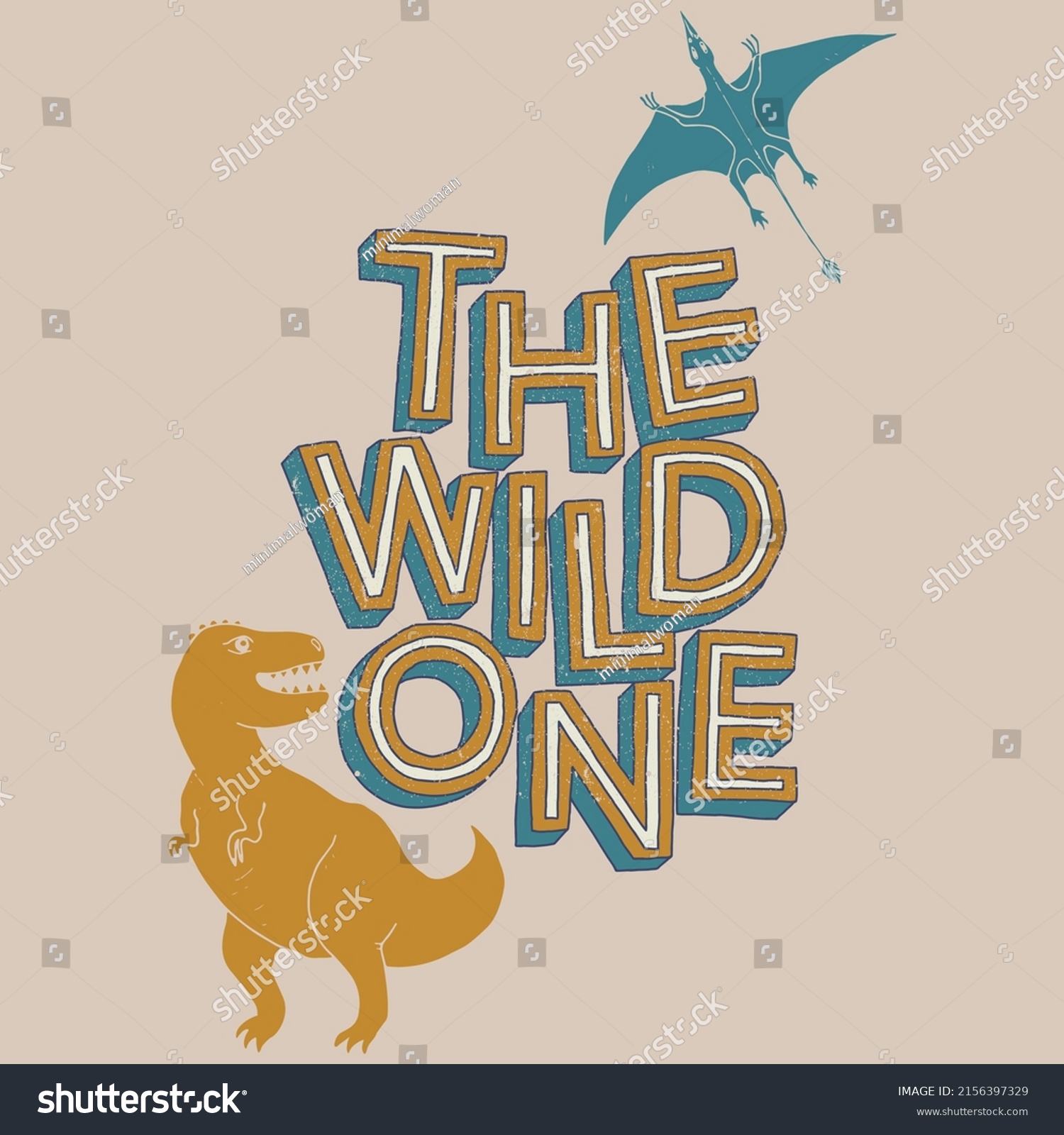 Tshirt Print Design Cute Dinosaurs Drawn Stock Vector (Royalty Free ...